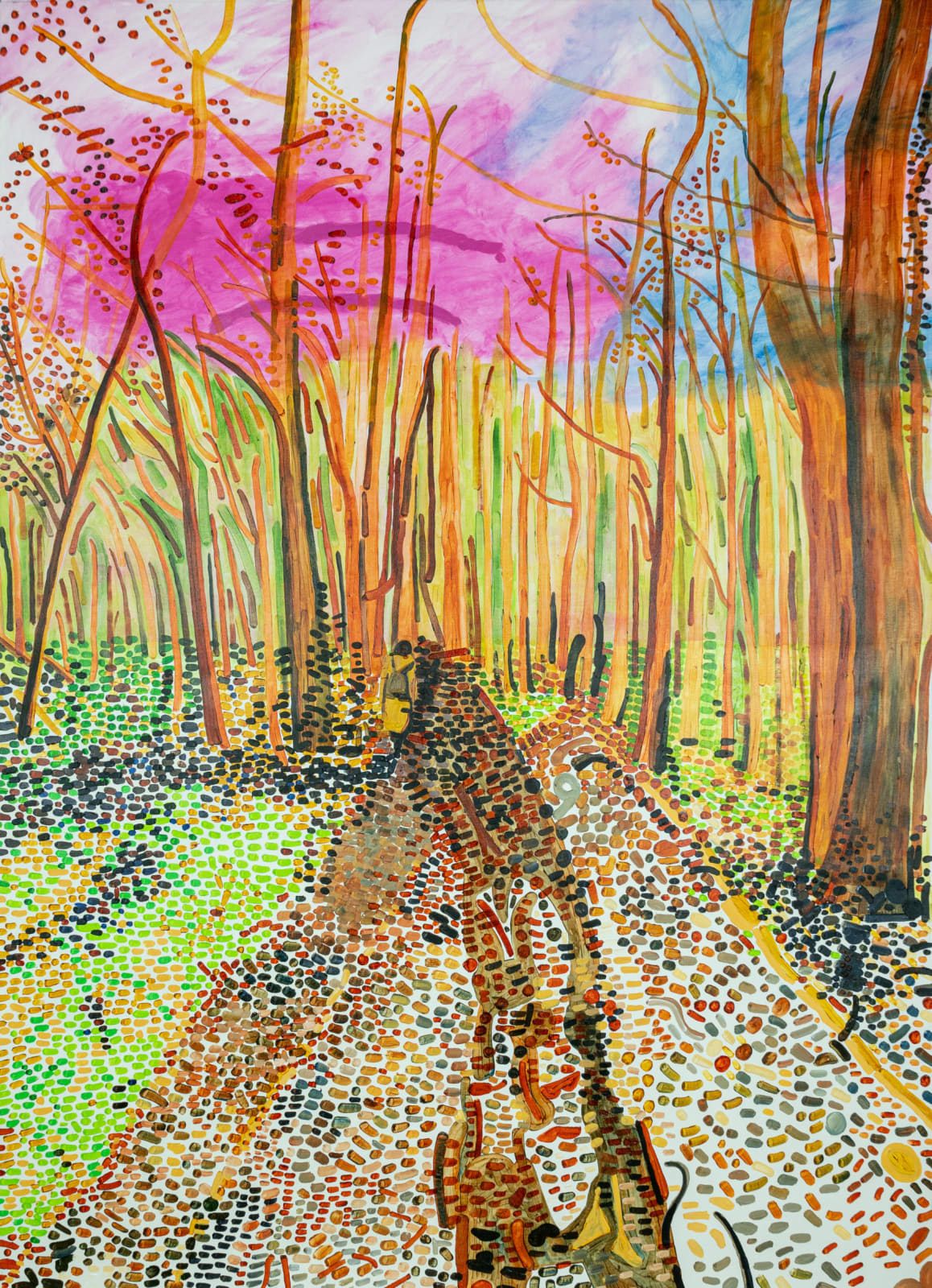 Phill Hopkins, Figure on a Muddy Path near the Quary, 2023