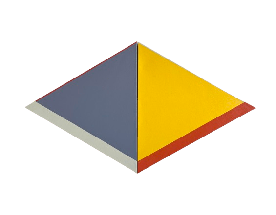 Sharon Hall, Diamant Grey-Yellow for PJ diptych, 2025