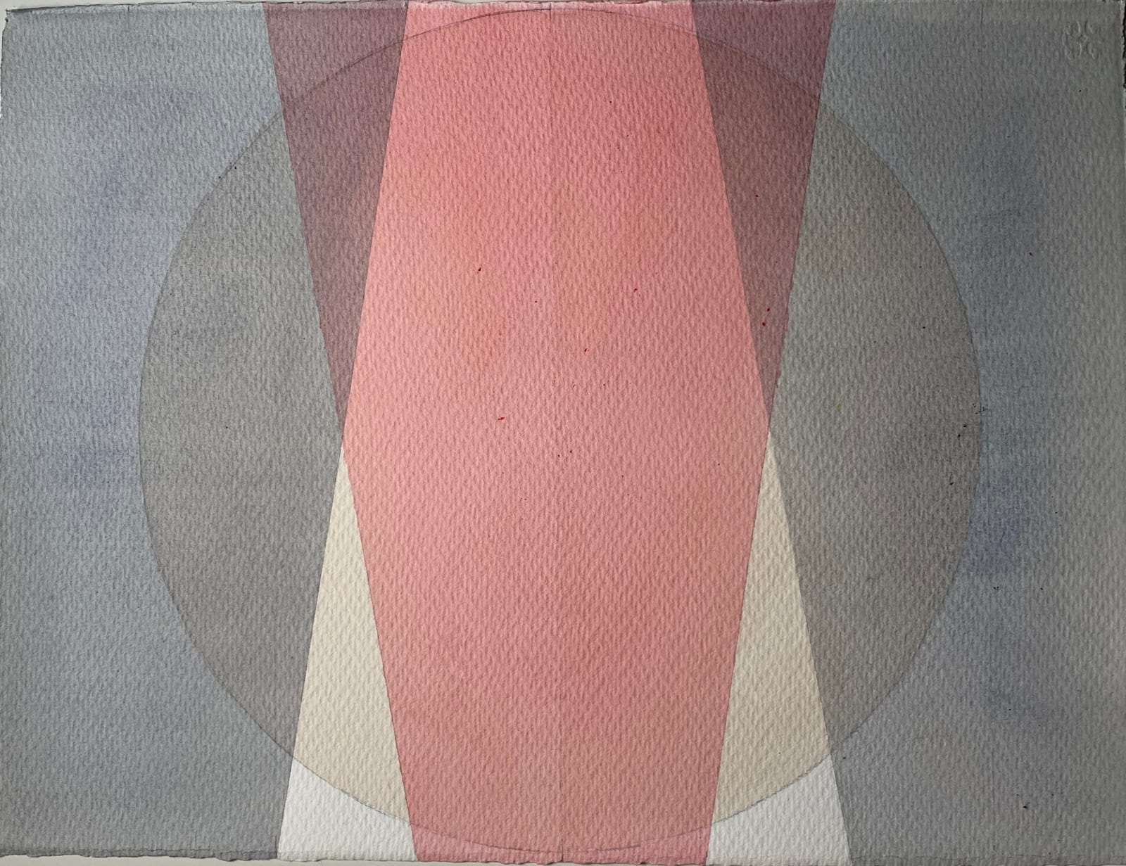 Sharon Hall, In Two ( Two Colours, Paper and Circle), 2018