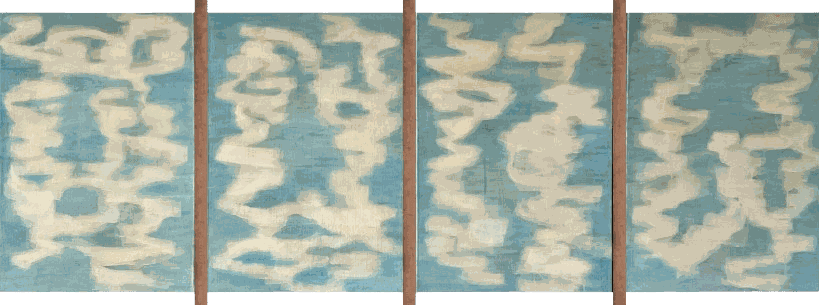 Andrew Hewish, Huperballó (large quadtych), 2025