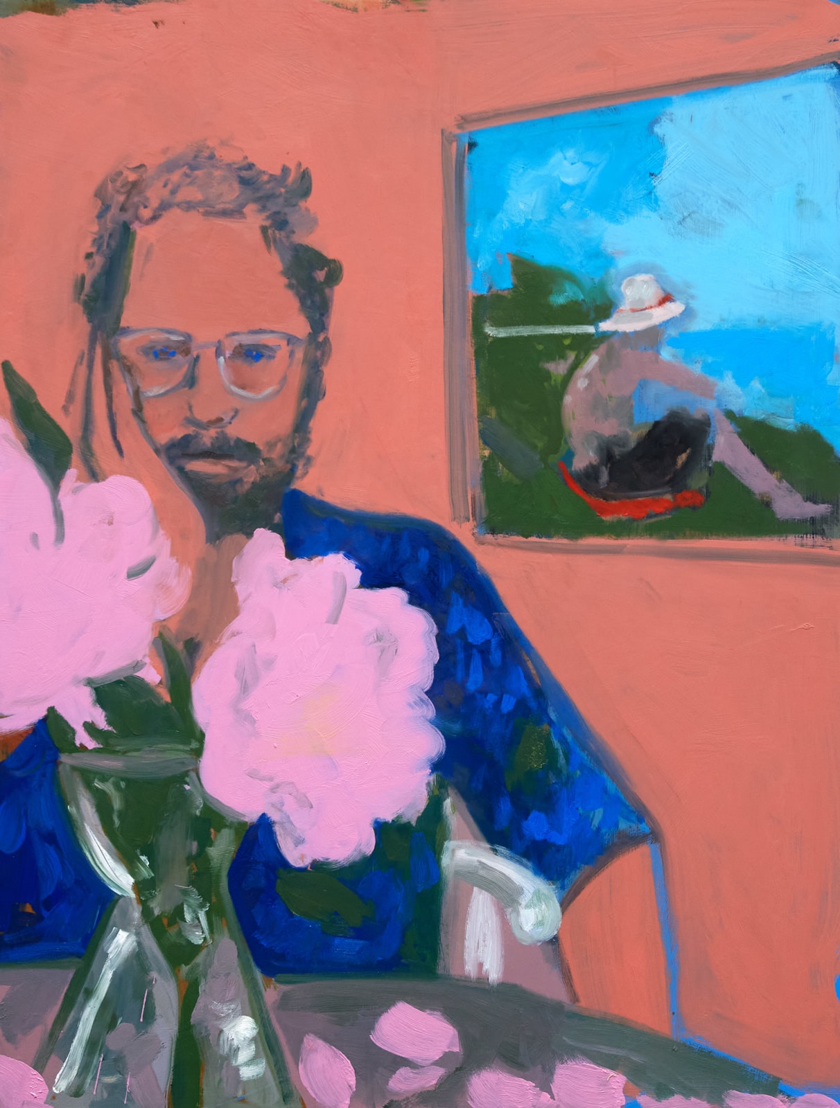 Jonathan Schofield, Self with Seurat, 2023