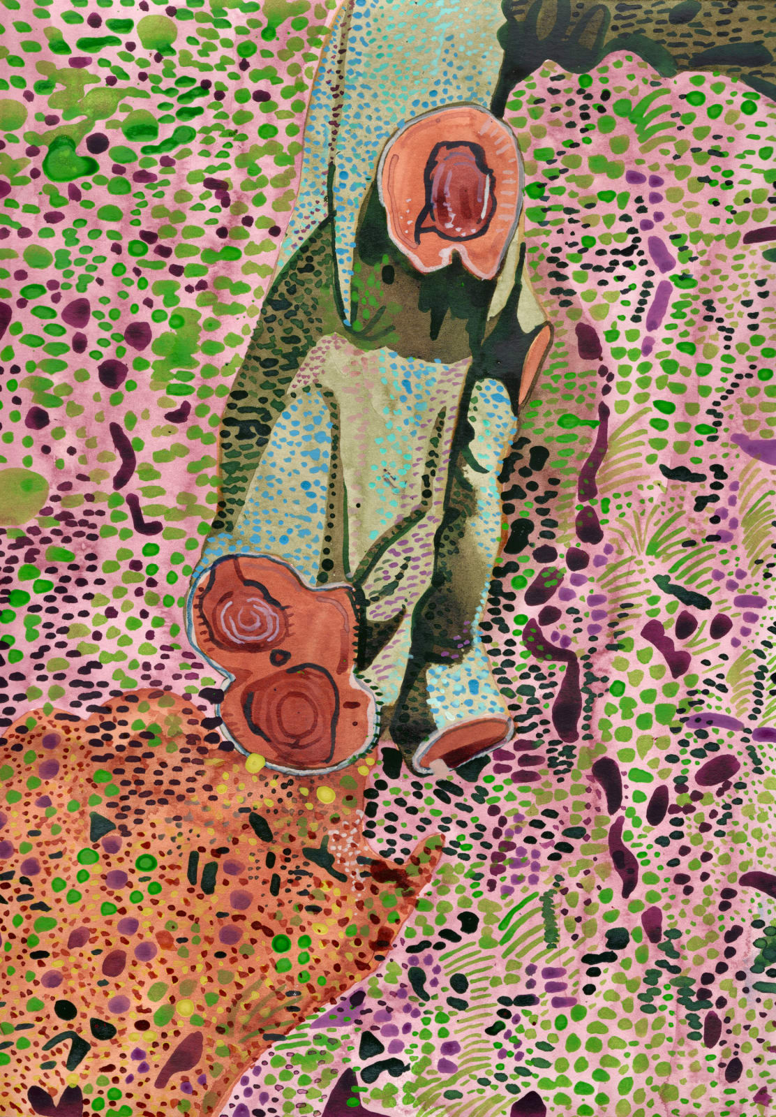 Phill Hopkins, On finding cut wood IV, 2025