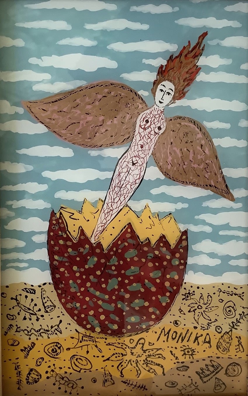 Monika Beisner, Day-girl hatching from egg, 2009-2019