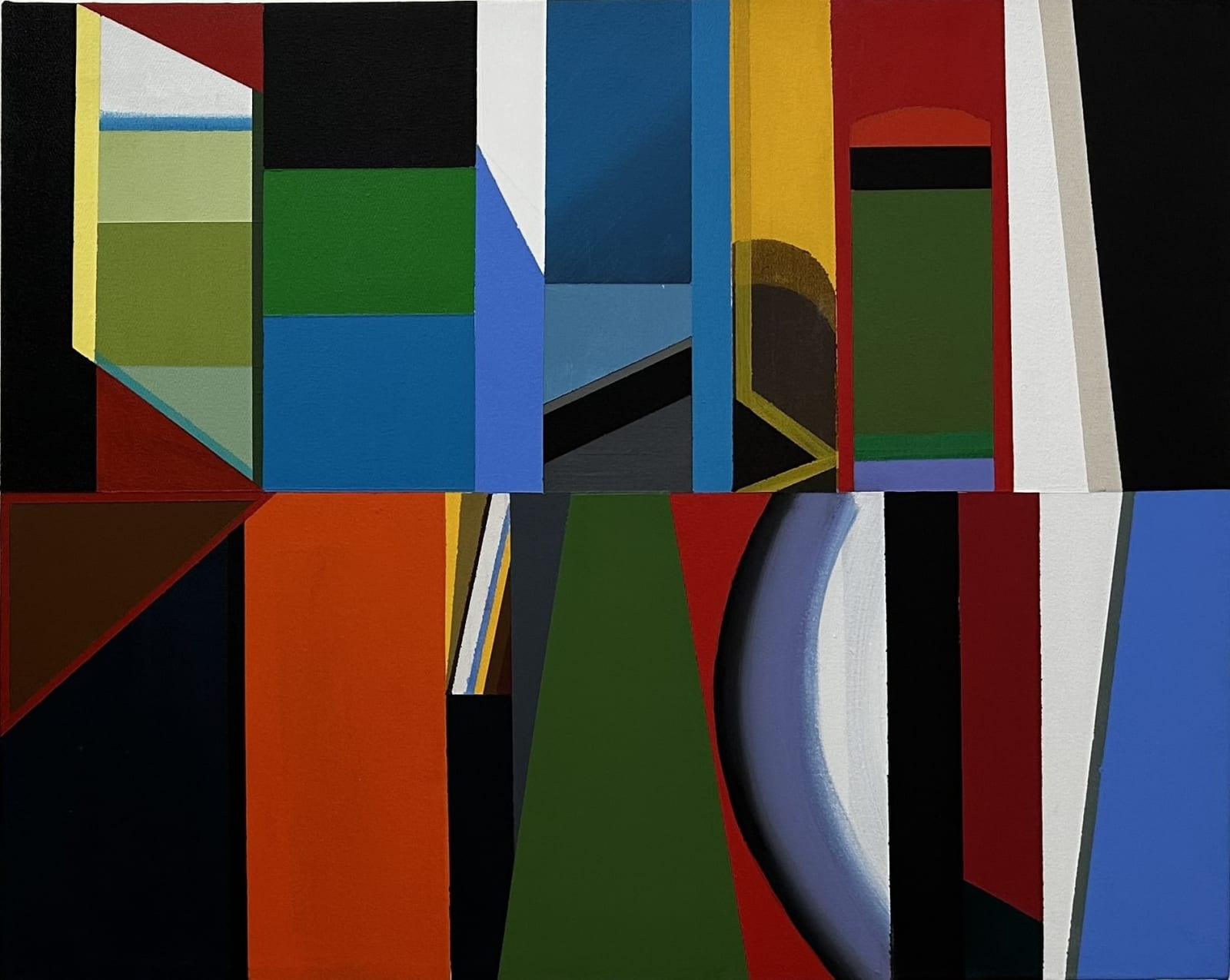 Laurence Noga, Double Red Filtered Blue , 2022