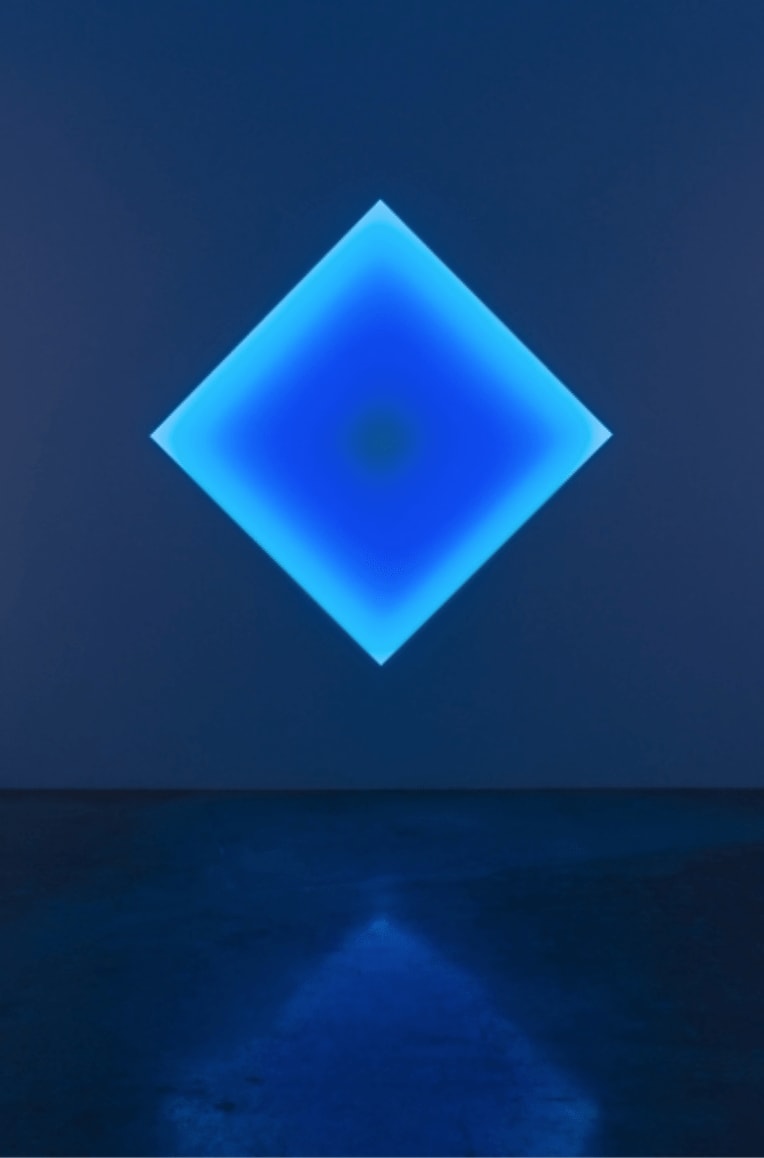 James Turrell LED light, etched glass and shallow space