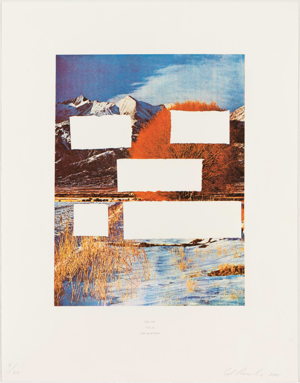 Ed Ruscha, Do As Told or Suffer, 2001