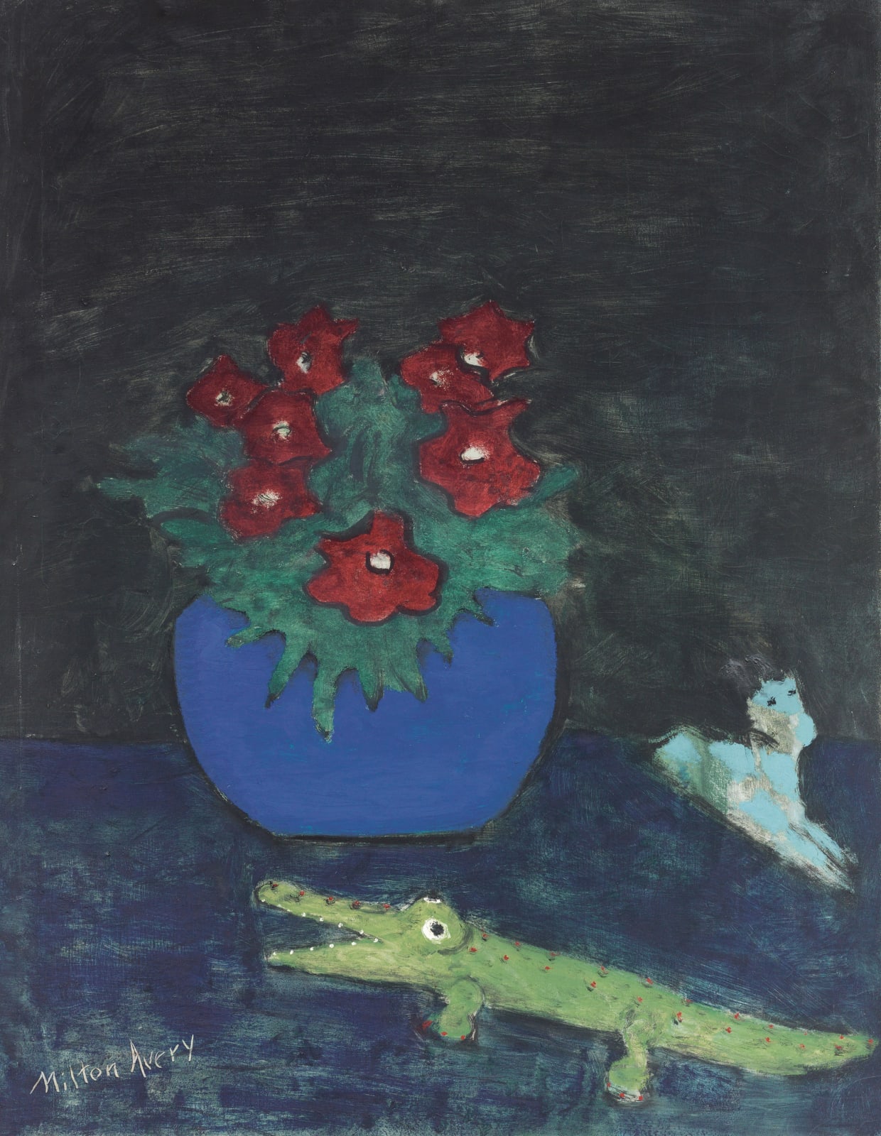 Milton Avery, Red Anemones, 1942