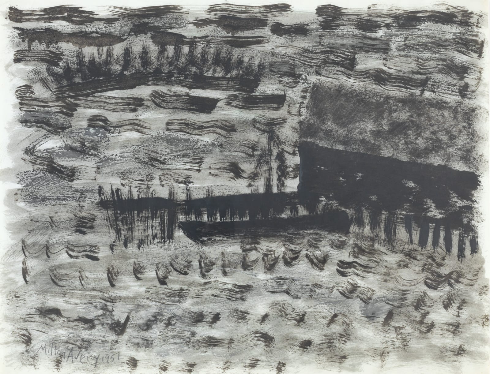 Milton Avery, Fishing Wharf, 1957