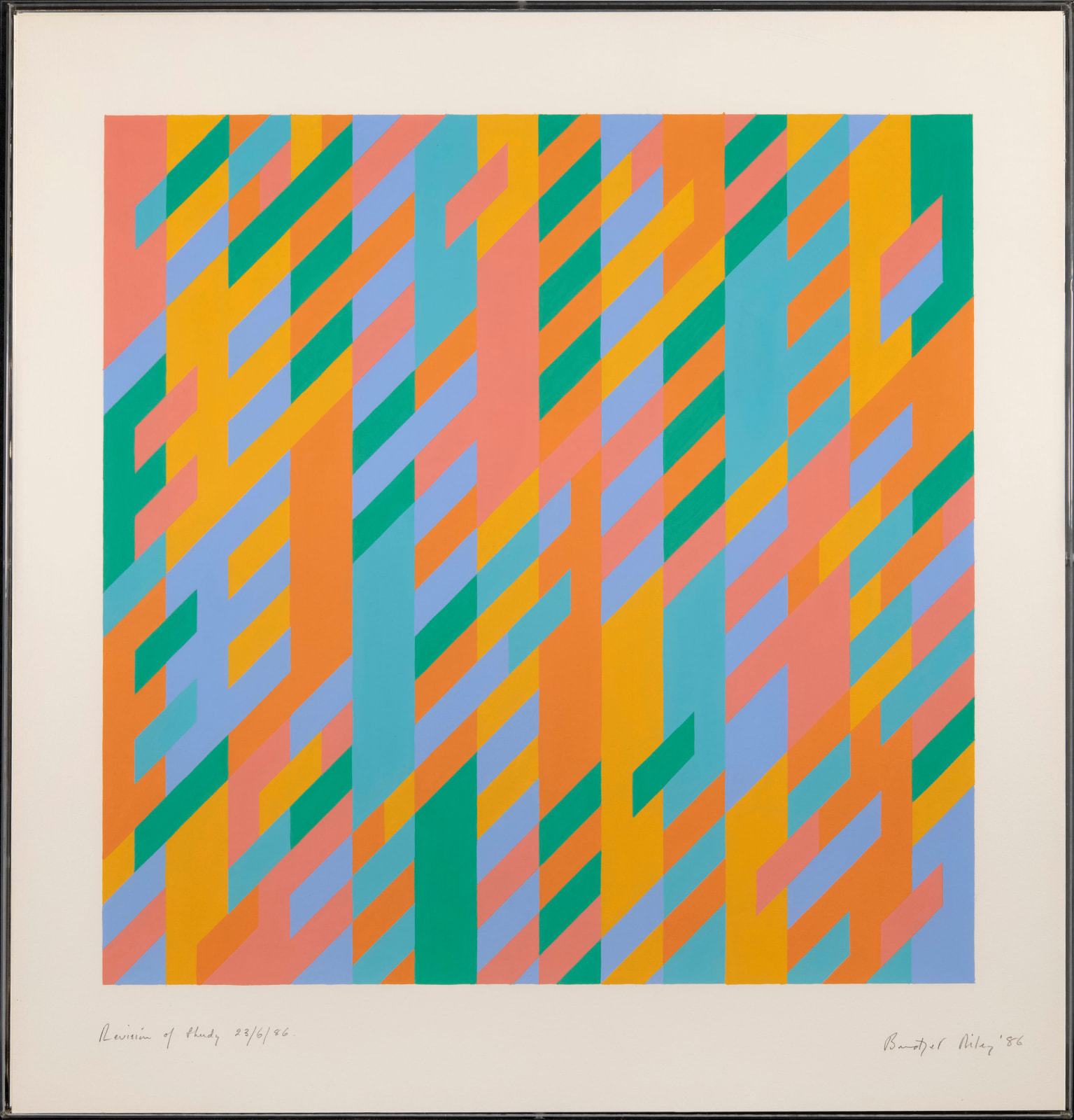 Bridget Riley, Revision of Study, 23/6/86, 1986