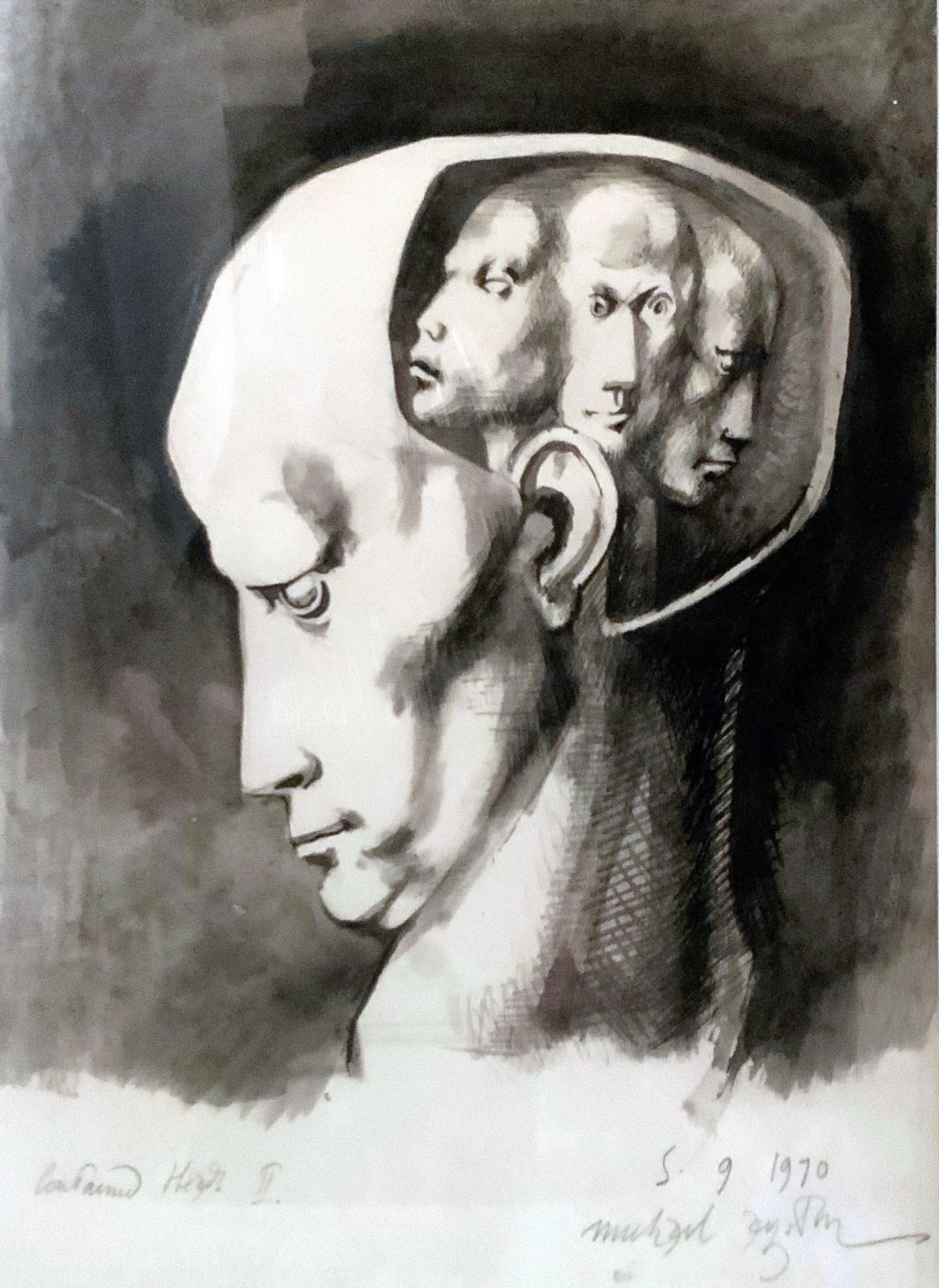 Michael Ayrton, Contained Heads II, 1970