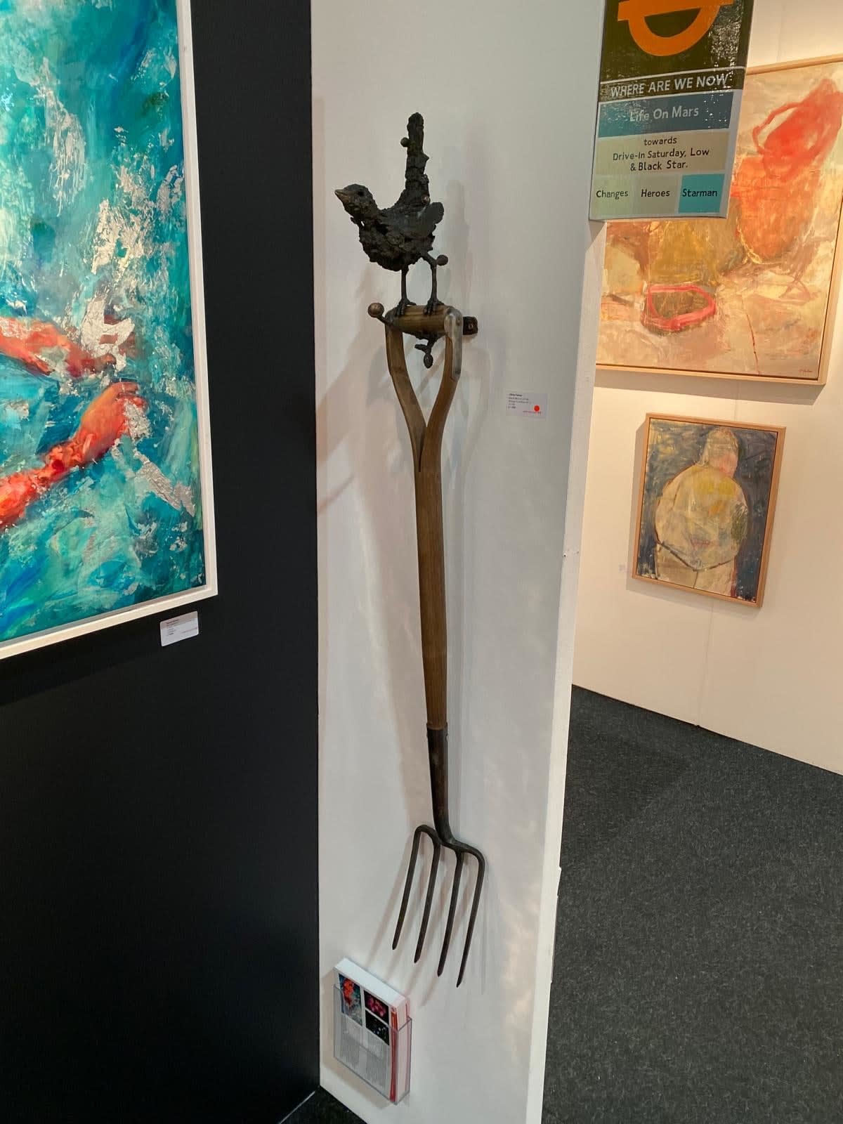 Olivia Ferrier, Black Bird on a Fork 3/16