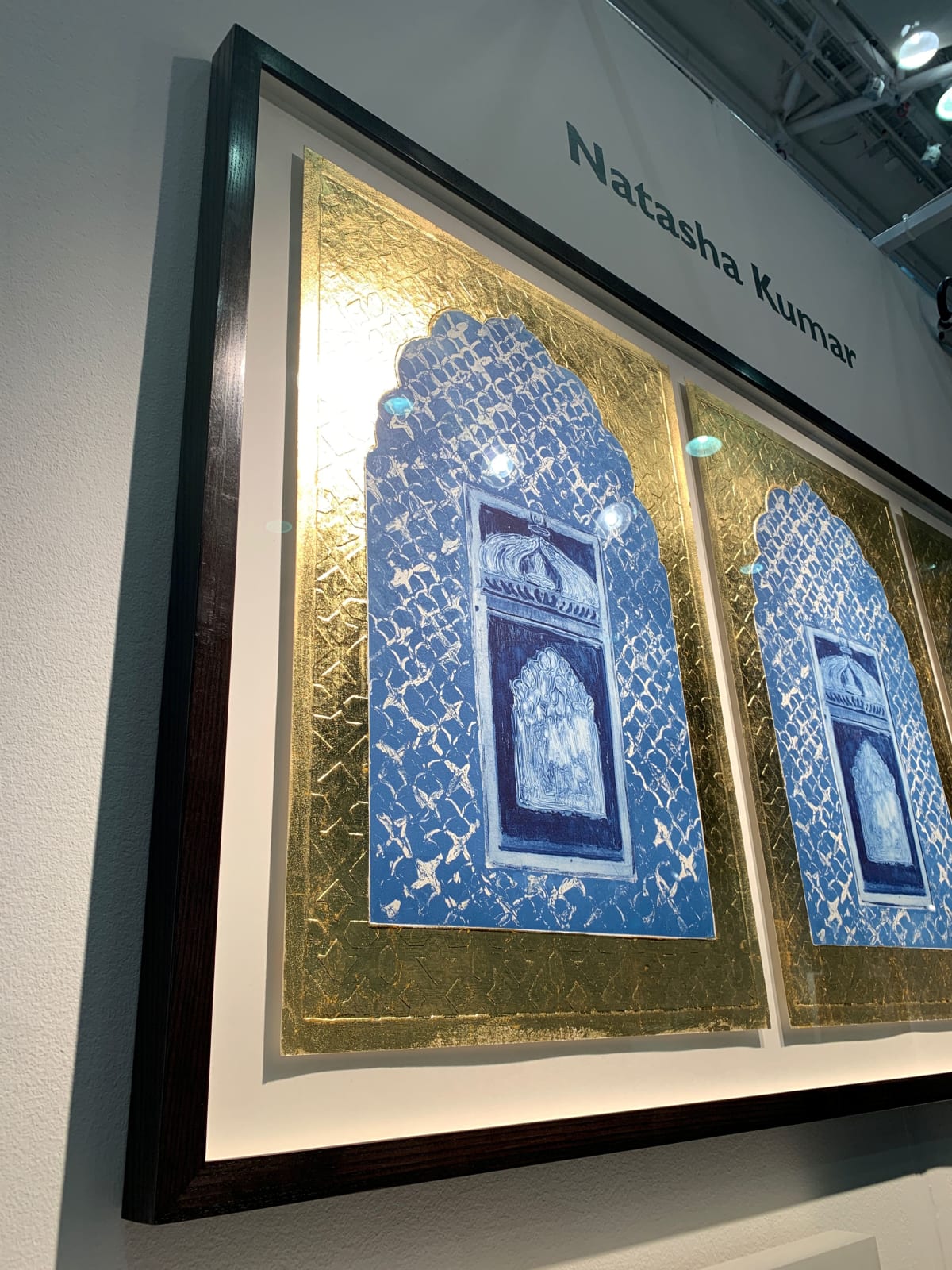 Natasha Kumar, Haveli Window Triptych - Jodpher Blue