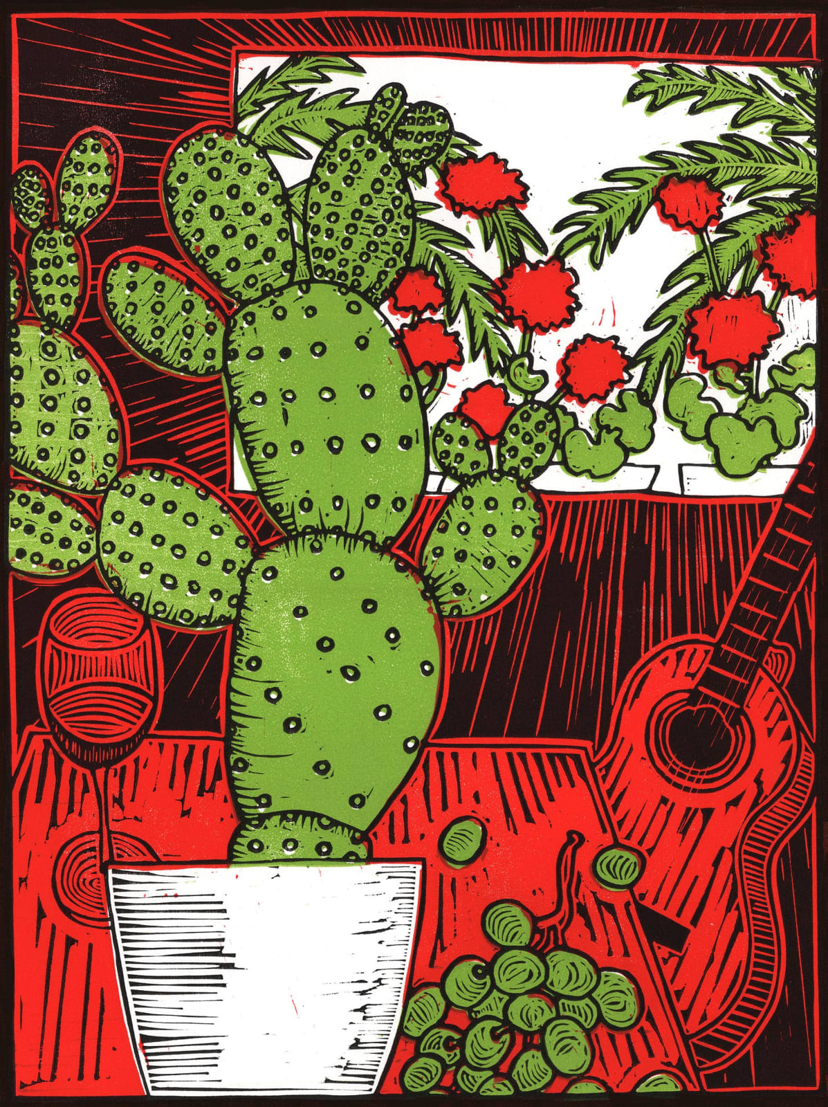 Faisal Khouja, Still Life with Cactus