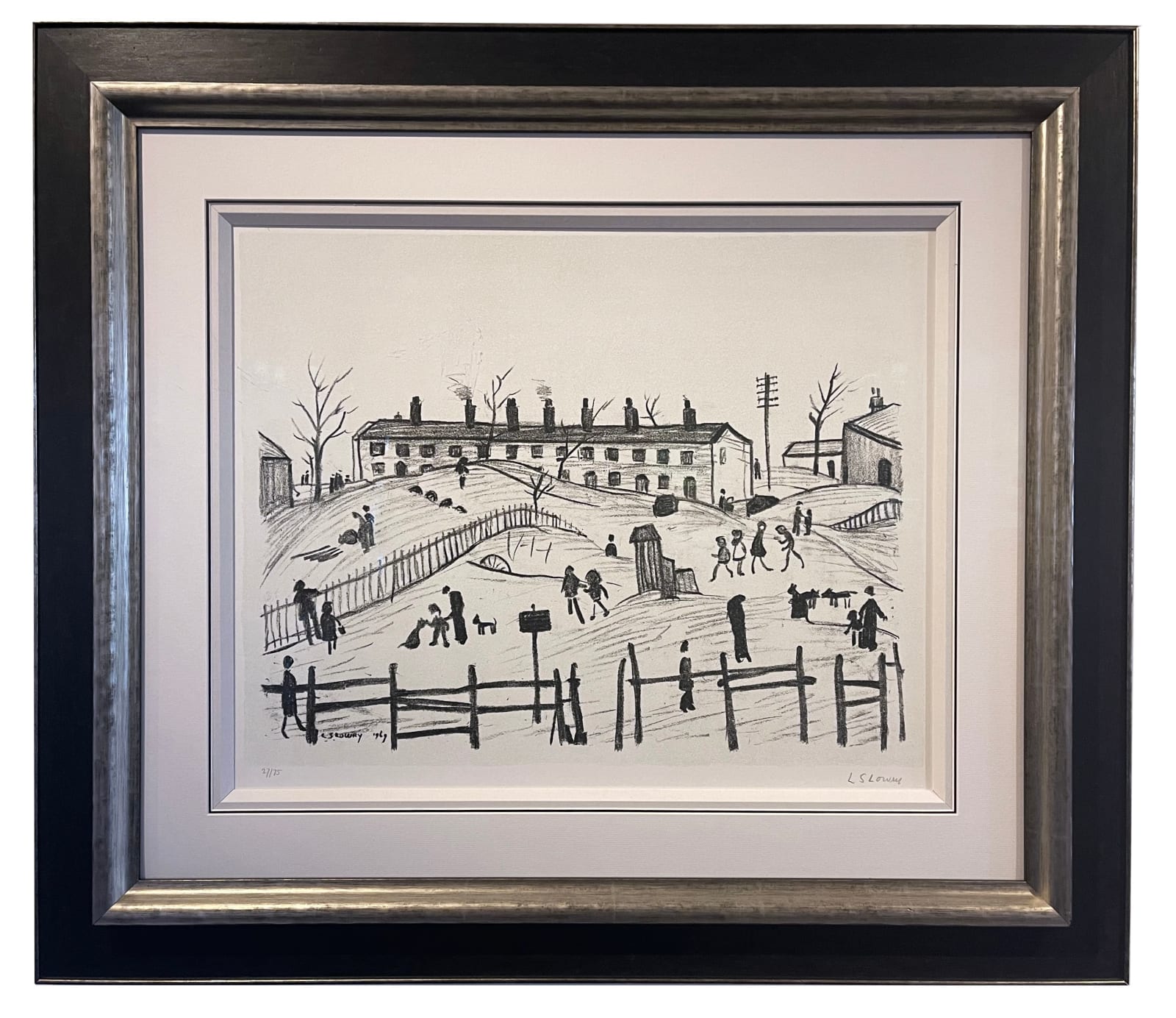 L.S. Lowry, WINTER IN BROUGHTON, 1969