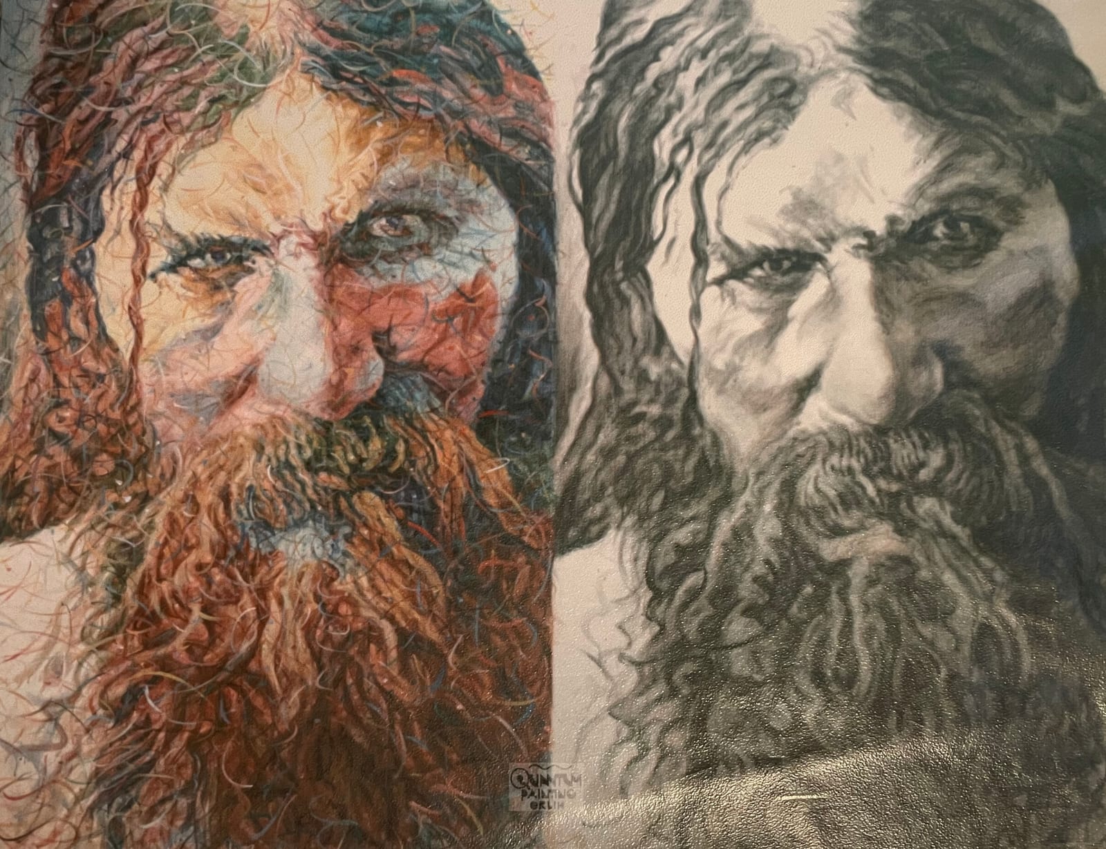 Henry Orlik, HEAVEN AND HELL The image is a lie, the image is dead Quantum painting reveals the life inside the image The mask and the face beneath the man 2.4.99