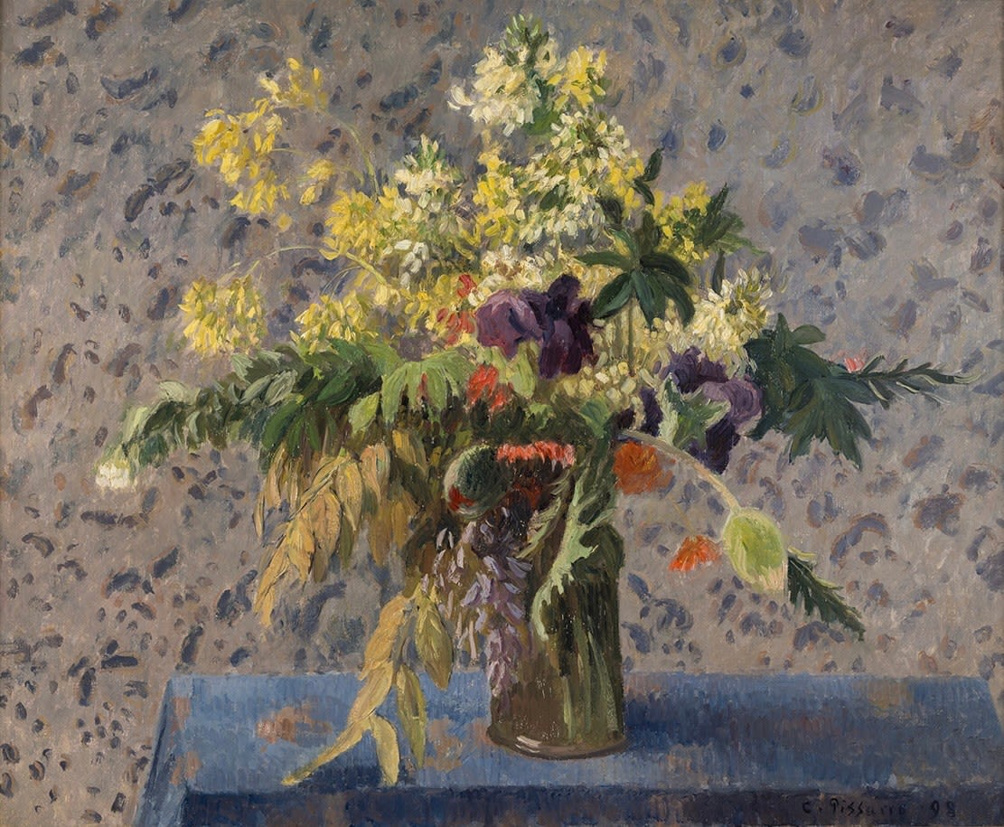 Camille Pissarro, Bouquet de Fleurs; Iris, Coquelicots et Fleurs de Choux, 1898