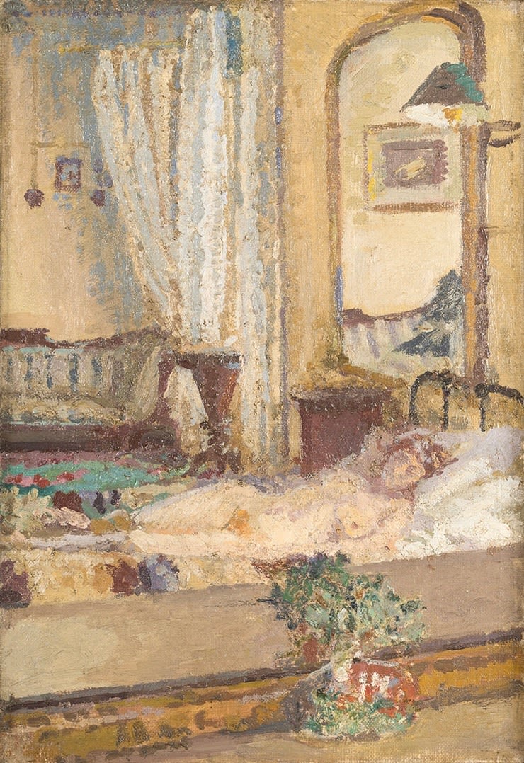 Spencer Frederick Gore, Reflections: Female Nude in an Interior, circa 1907-08