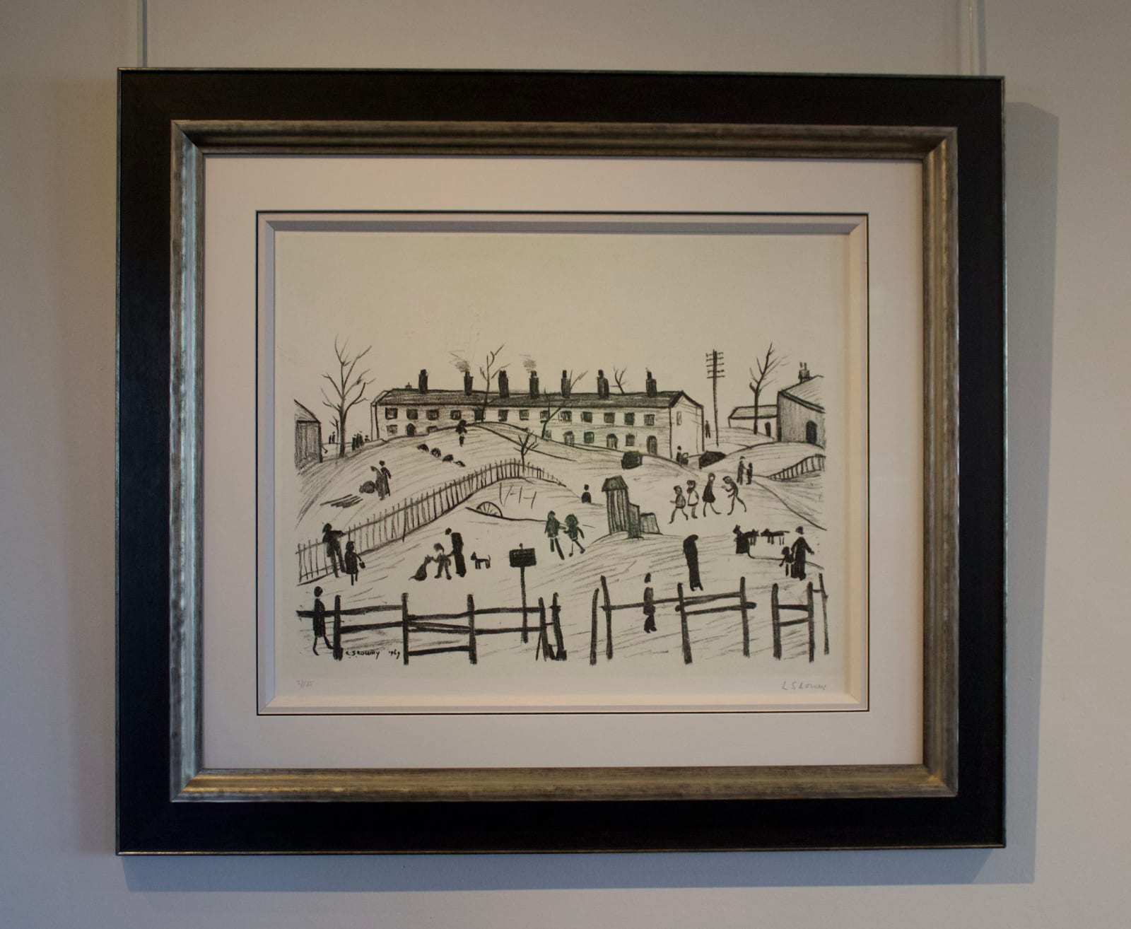 L.S. Lowry, WINTER IN BROUGHTON, 1969