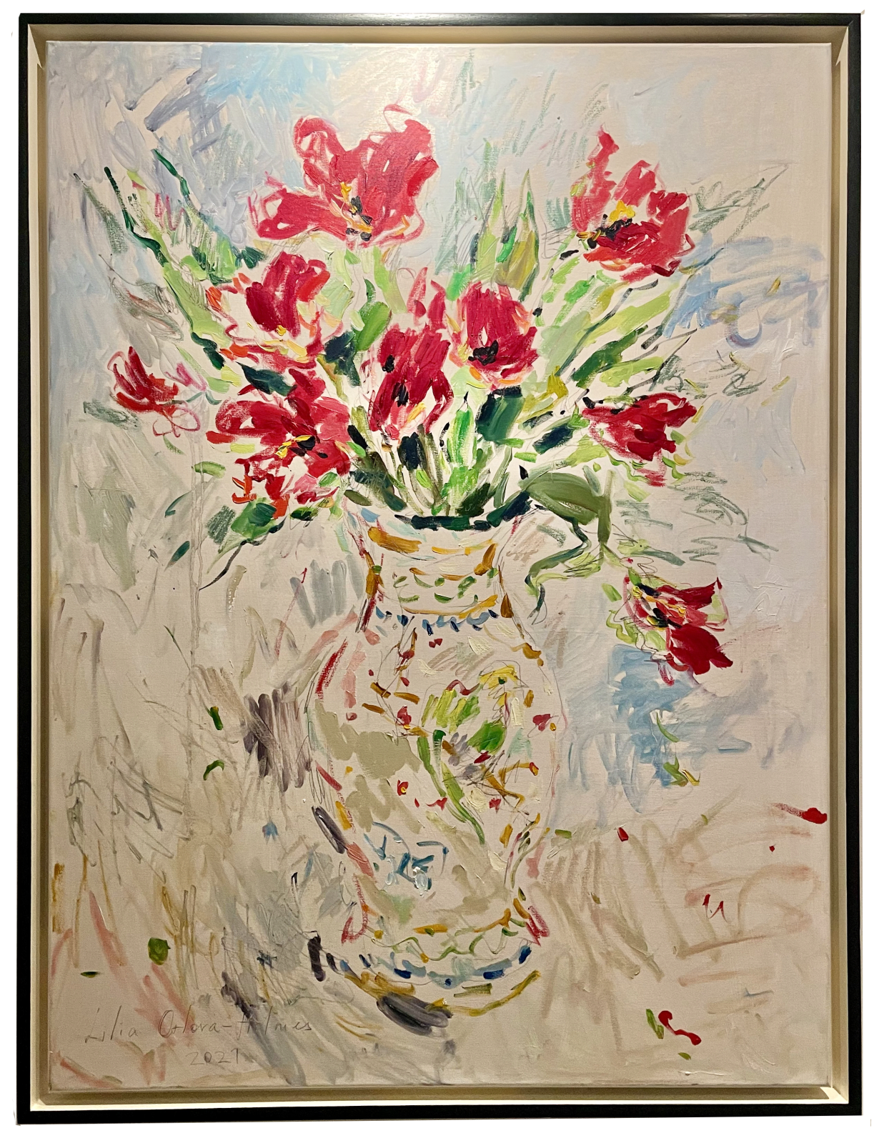 Lilia Orlova-Holmes, VASE OF TULIPS, 2021