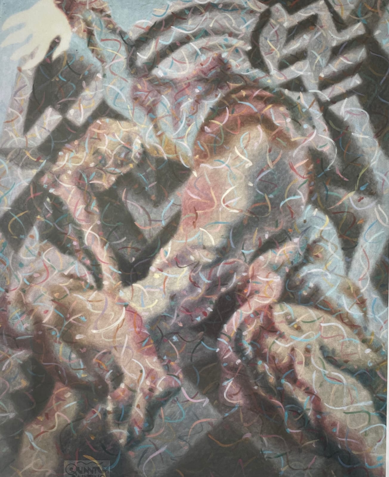 Henry Orlik, FOREVER ONWARDS UPWARDS Look into any other than a Quantum painted surface and you will come up against a brick wall, a dead end Look into a Quantum painting and you will find worlds within worlds - the infinity of consciousness