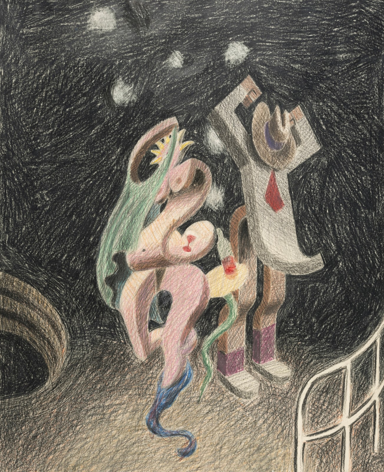 Henry Orlik, WINOS IN CENTRAL PARK NYC (Drawing) - Print