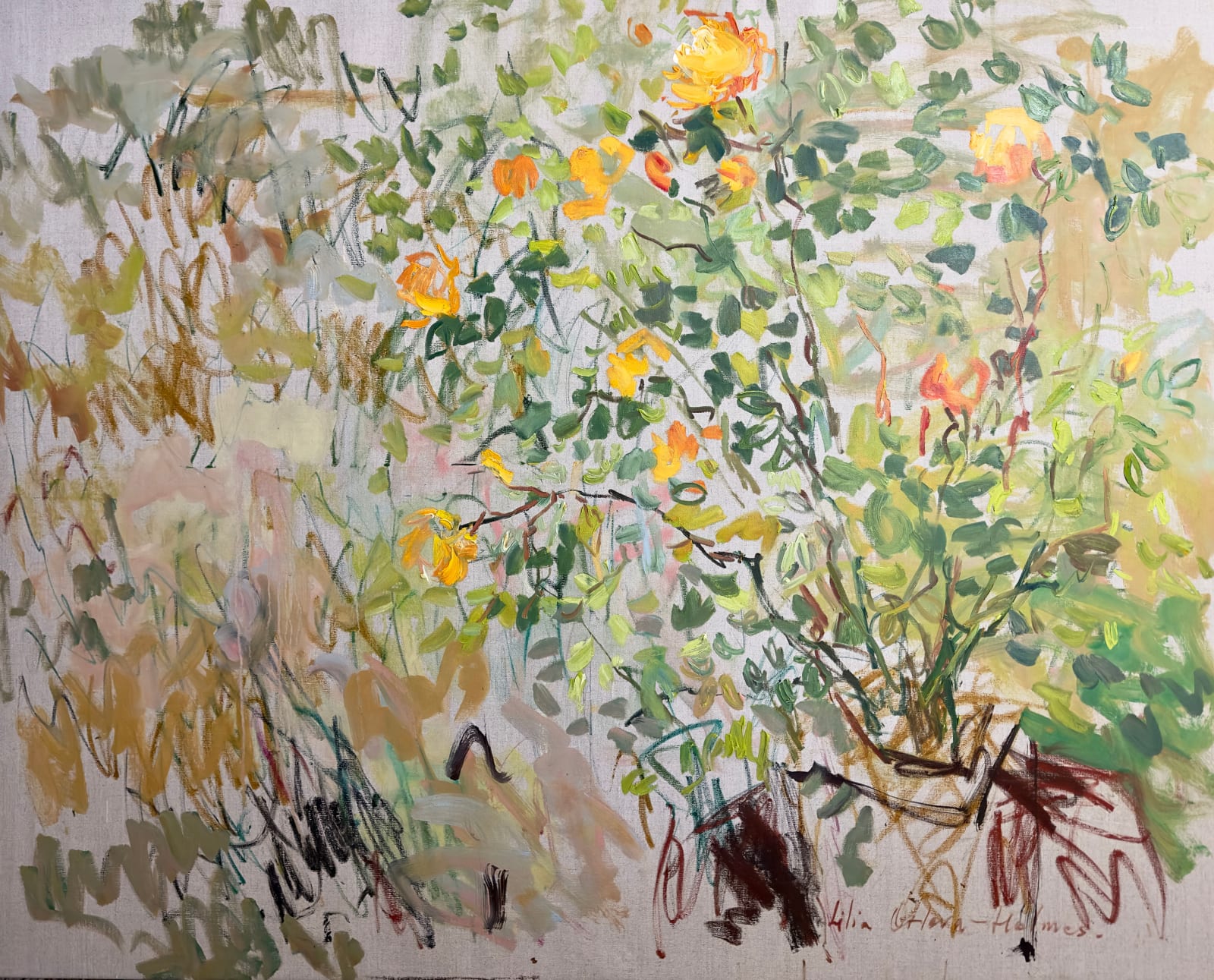Lilia Orlova-Holmes, A ROSE IN AN AUTUMN GARDEN, 2022