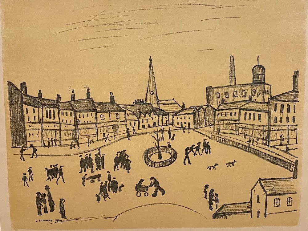 L.S. Lowry, TREE IN A SQUARE