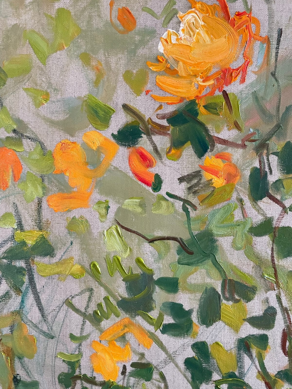 Lilia Orlova-Holmes, A ROSE IN AN AUTUMN GARDEN, 2022