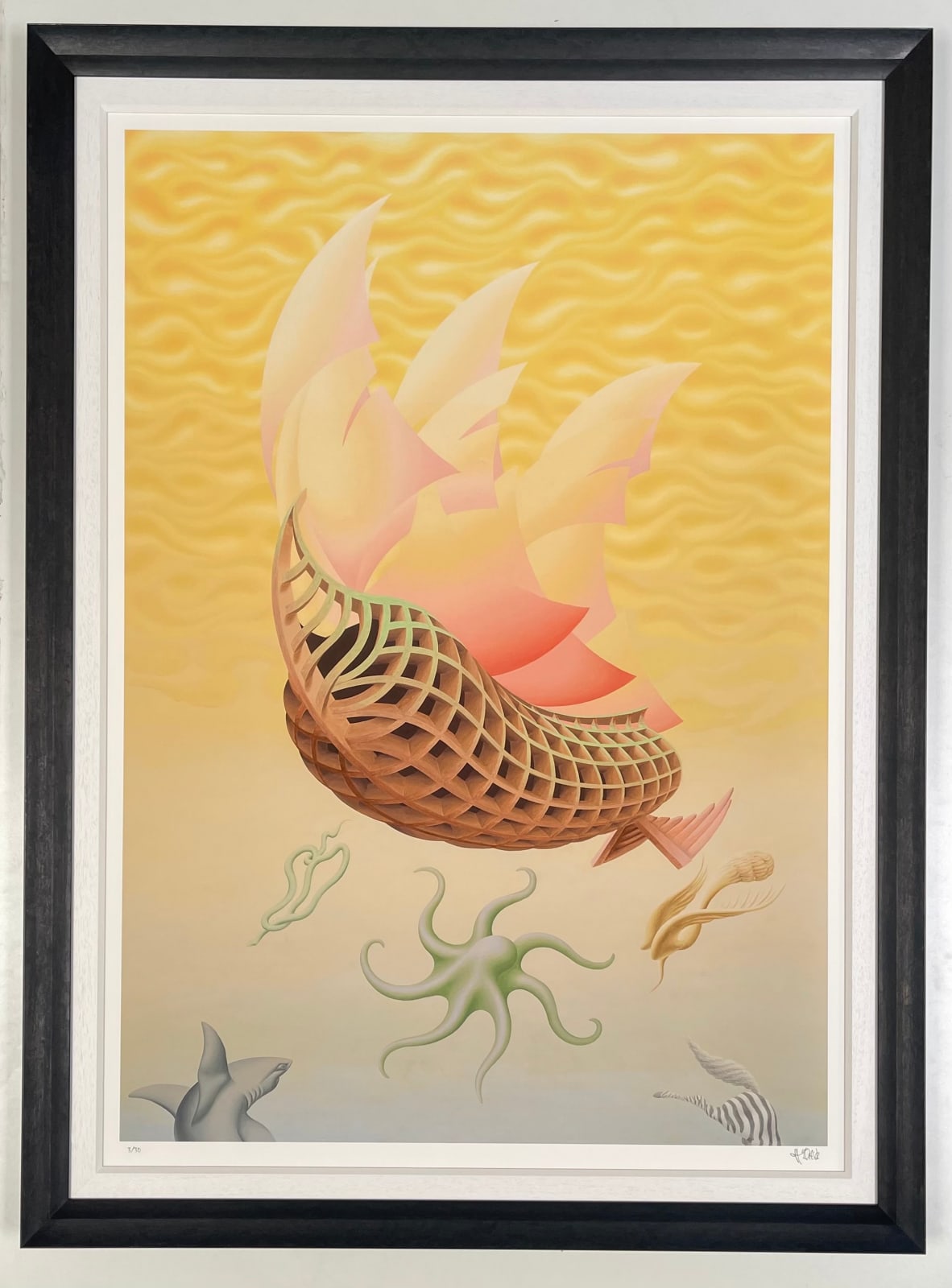 Henry Orlik, Yellow Galleon - Print