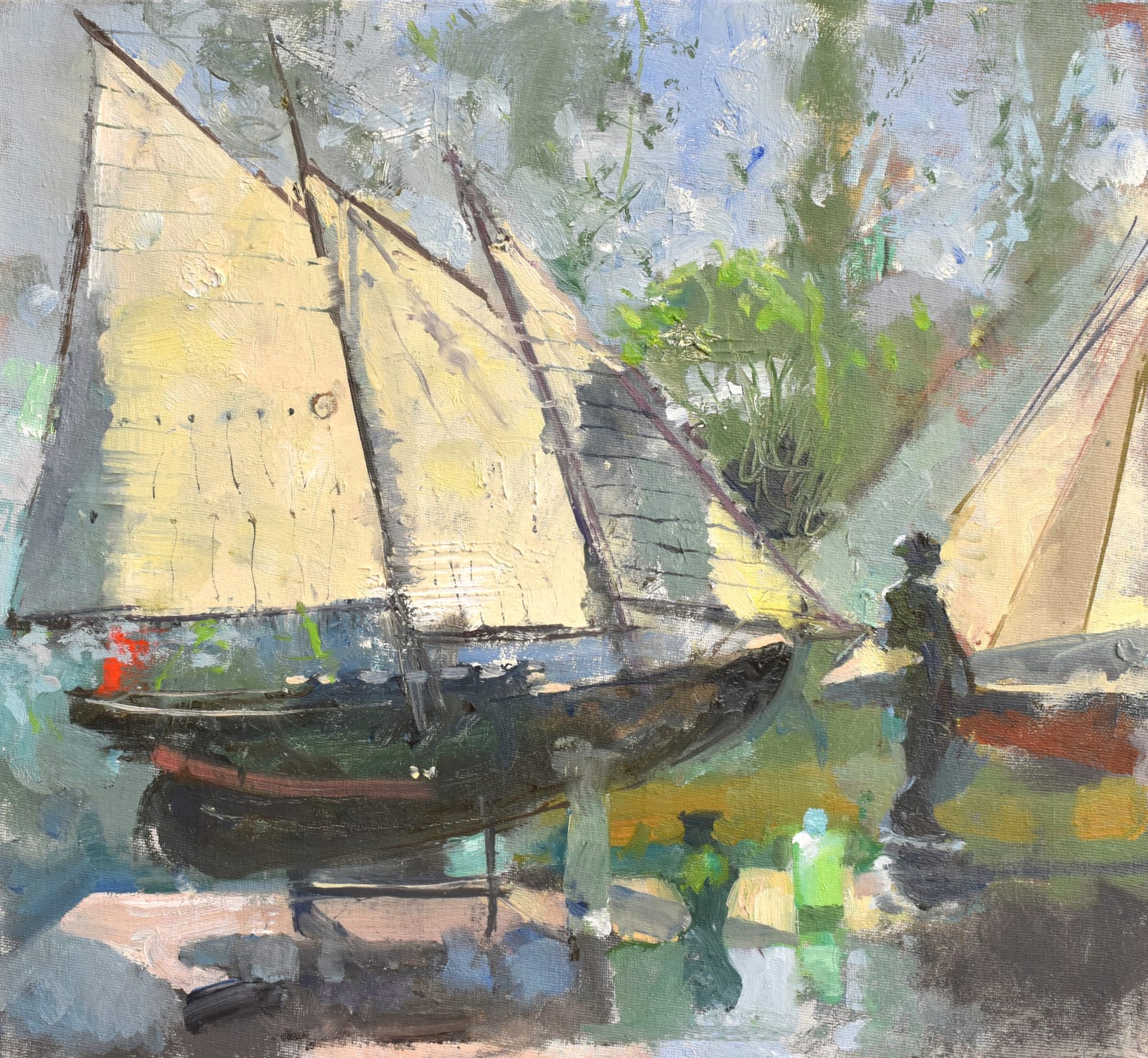 Richard Pikesley, Studio Window, Bronze And Pond Yachts