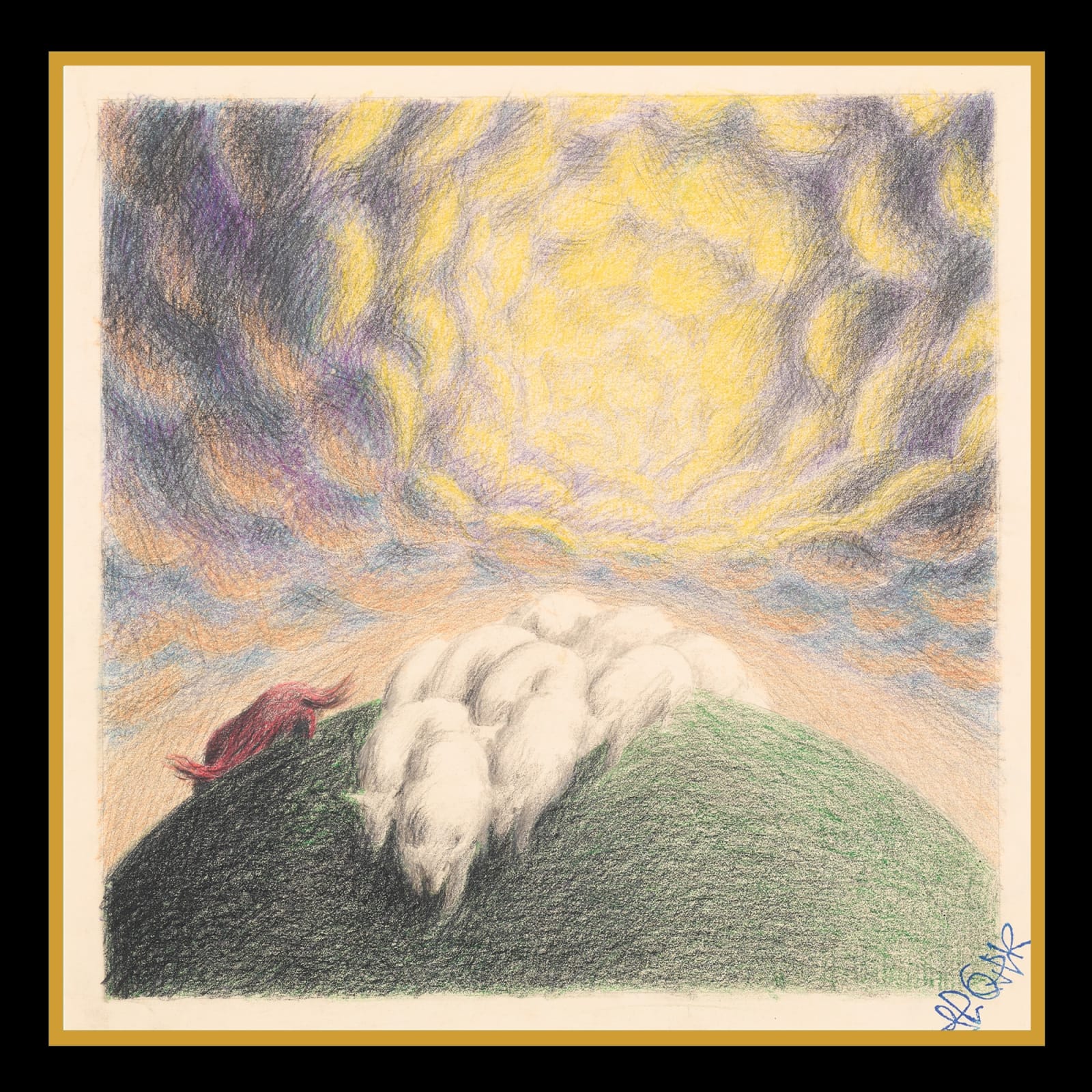 Henry Orlik, SHEEP HERDING - Ltd Edition Print