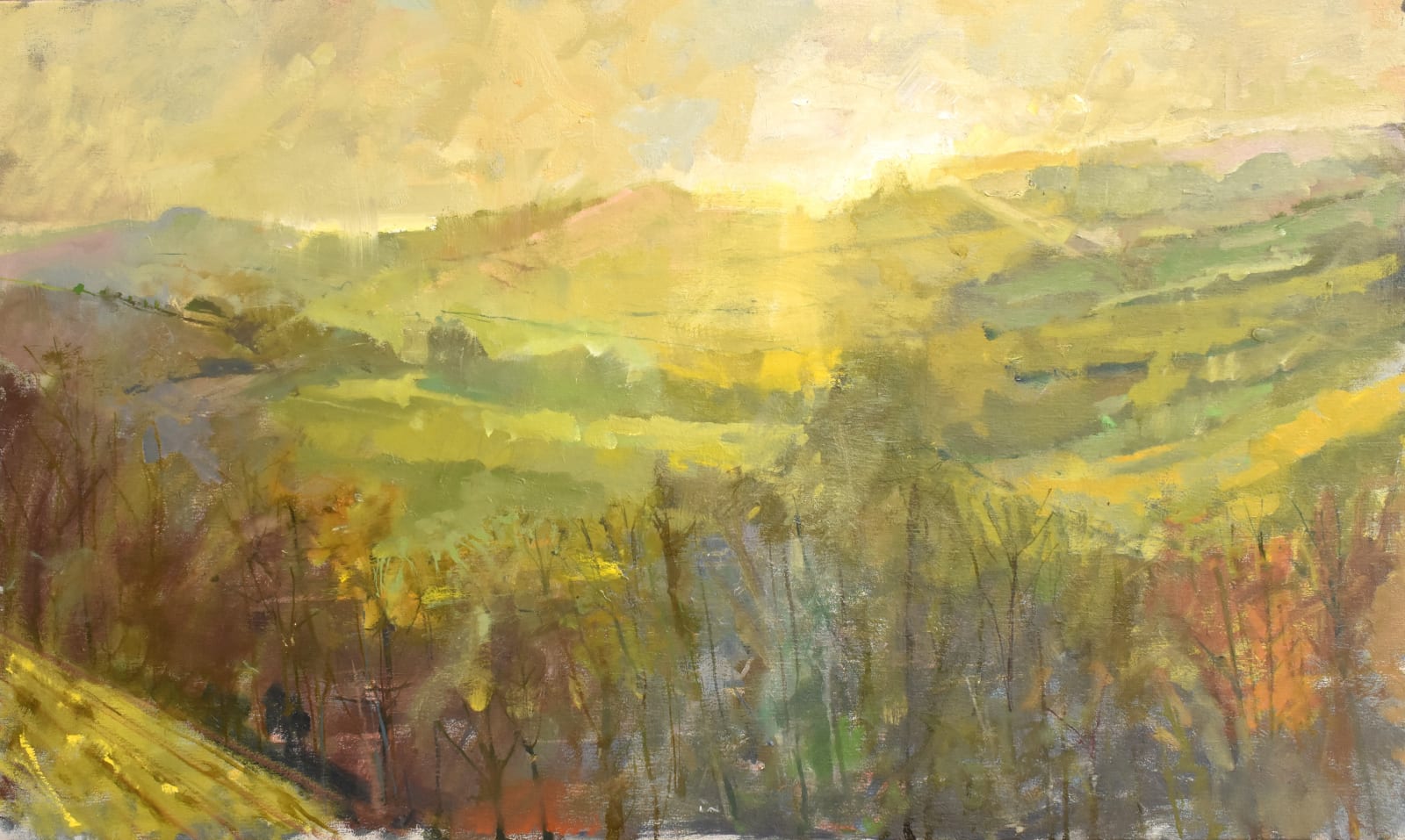 Richard Pikesley, Green And Gold, Eggardon To The Sea