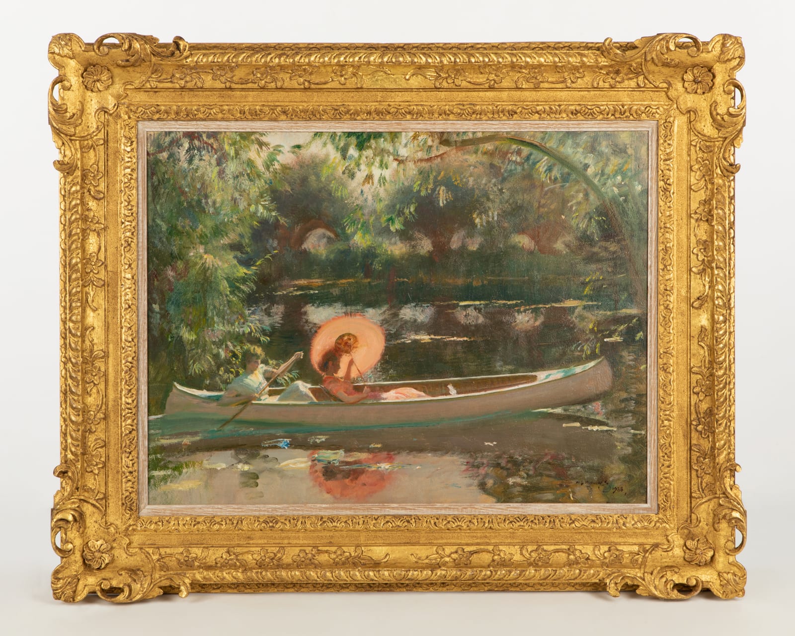 Alfred Munnings, The Pink Parasol - Study - September Afternoon, 1938