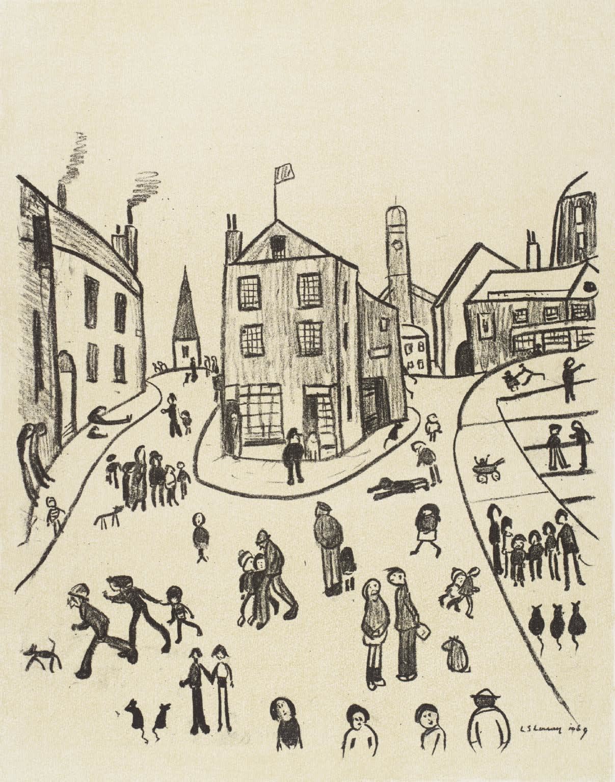 L.S. Lowry, THE THREE CATS, ALSTOW