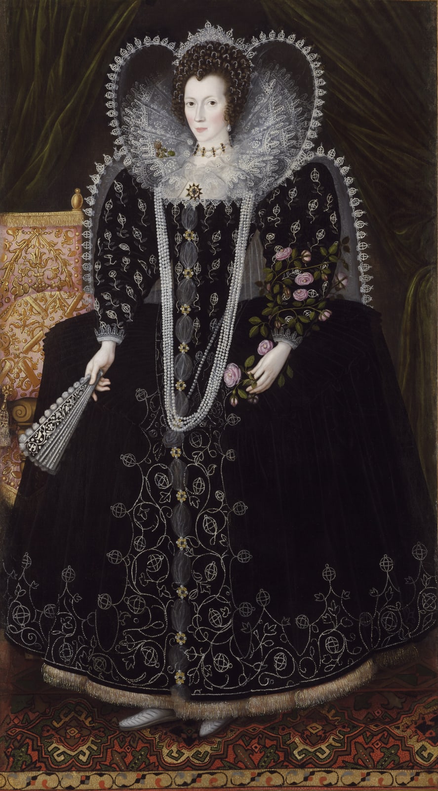 English School, circa 1600, Frances Howard, dowager Countess of Kildare (c.1572 – 1628), later Baroness Cobham, Painted circa 1600 - 1601