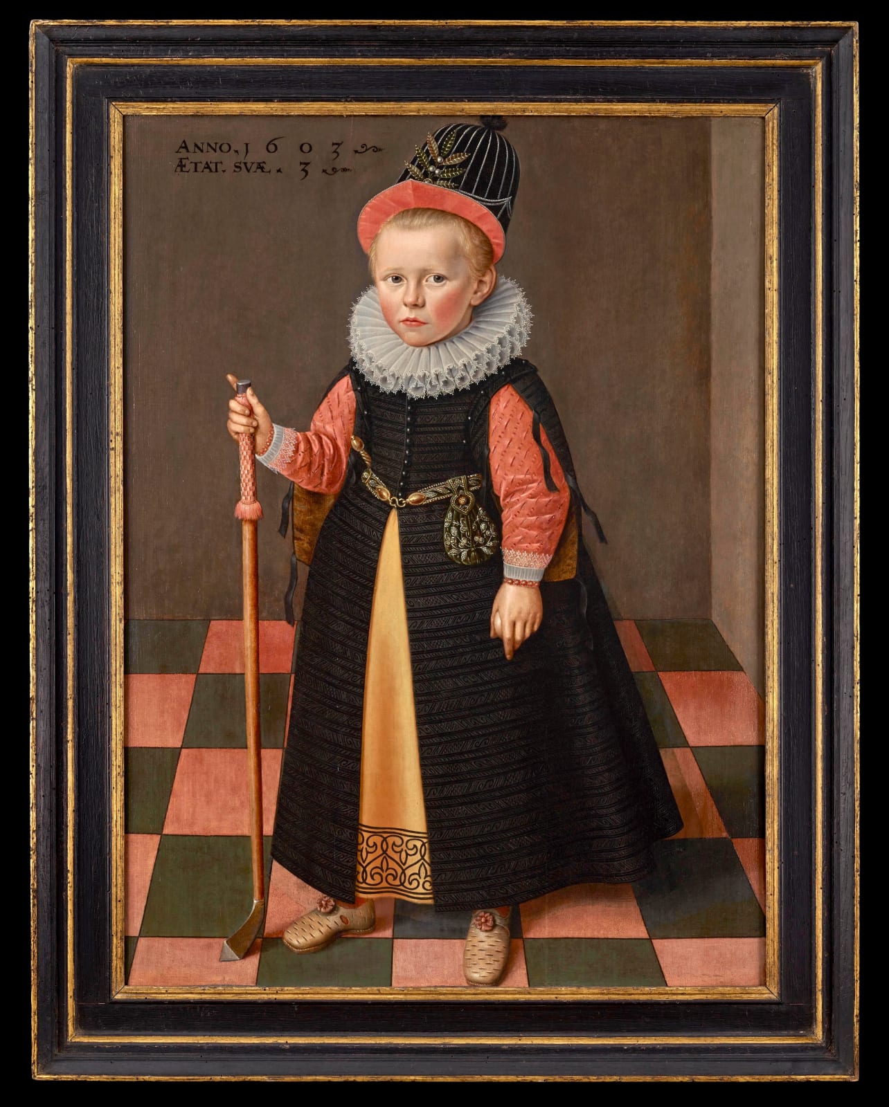 Friesland School, 1603, A three-year-old boy holding a kolf club and ball