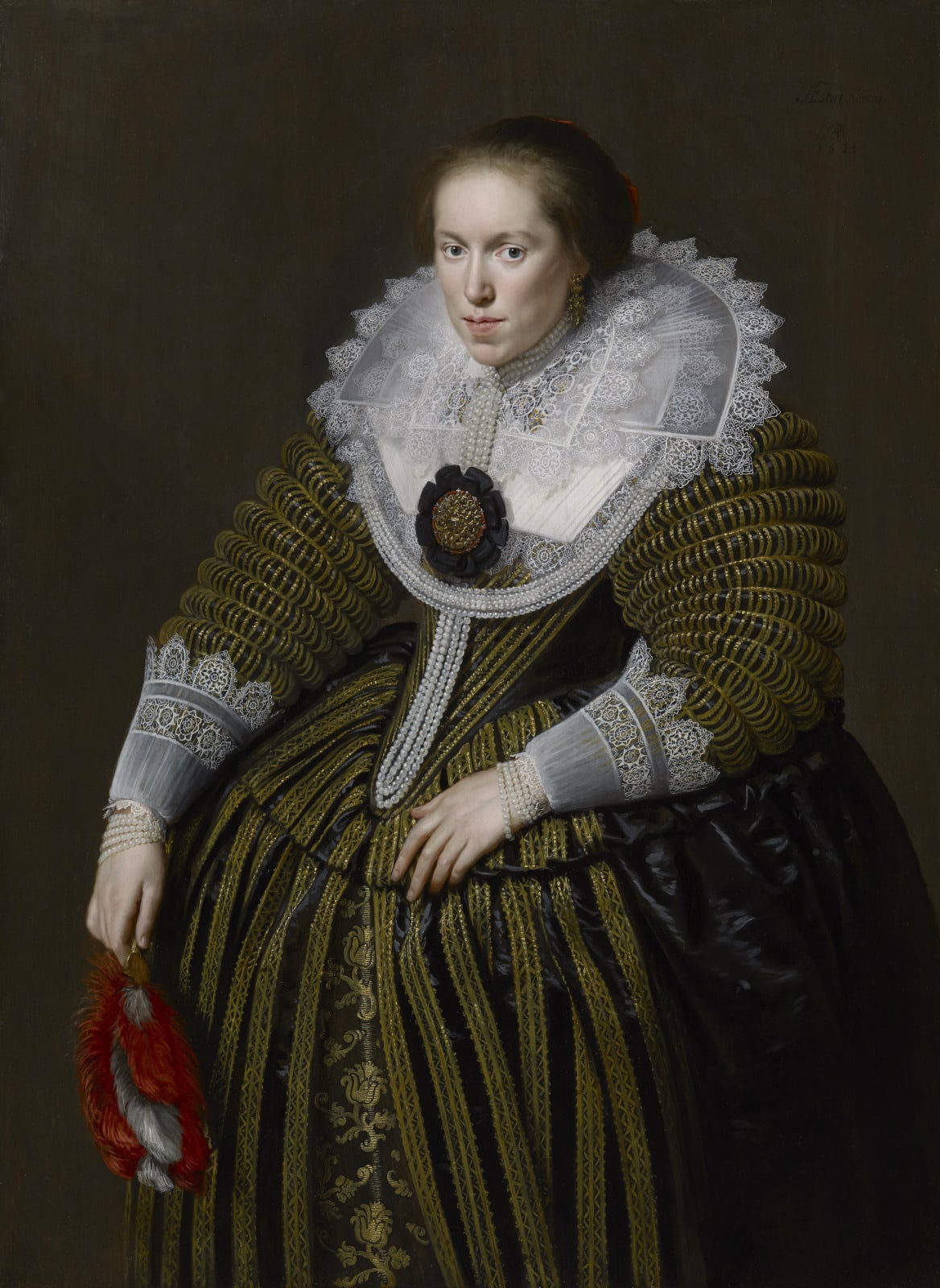 Paulus Moreelse (1571 – 1638), Emerentia de la Kethulle, née van Ravenswaay (1593 – 1634), Painted 1625