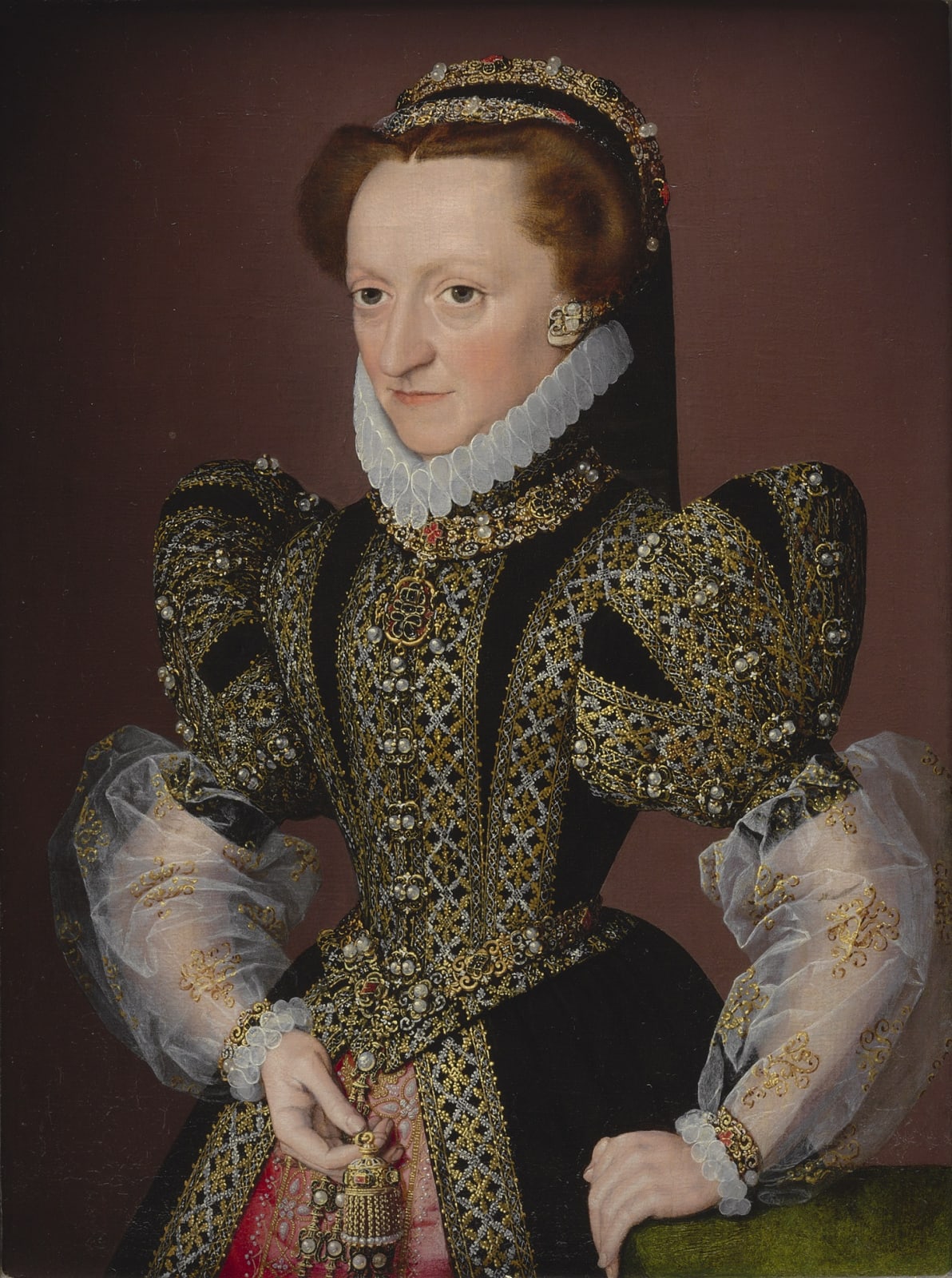 Gillis (Egidius) Claeissens (c.1536 - 1605), Christine of Denmark, Dowager-Duchess of Milan and Lorraine (1521 - 1590) [?], Painted circa 1568 - 1572