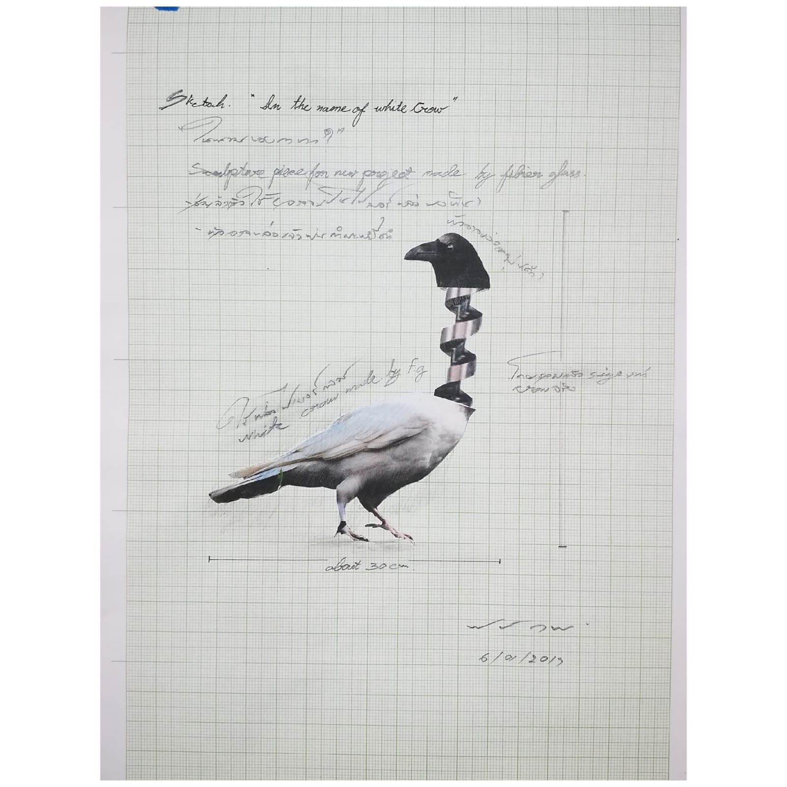 Phornphop Sittiruk, In the name of white crow, 2019