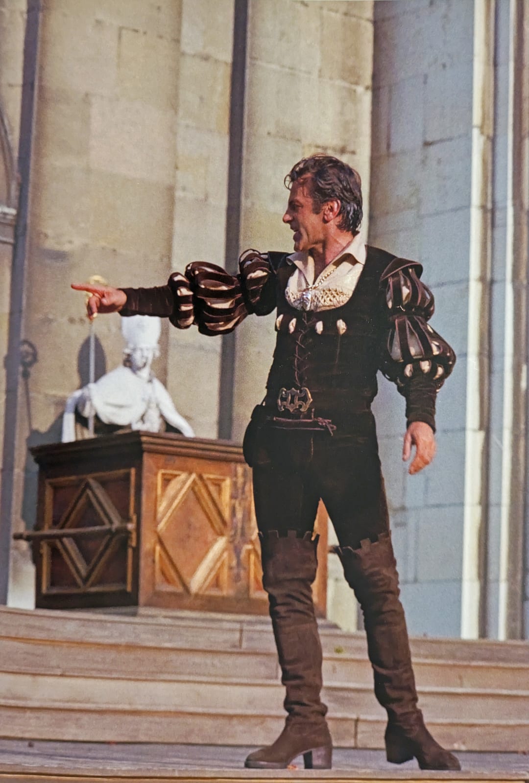 Marianne Sayn-Wittgenstein-Sayn, "Jedermann" performance, Maximilian Schell, Salzburg, Austria, August, 1976