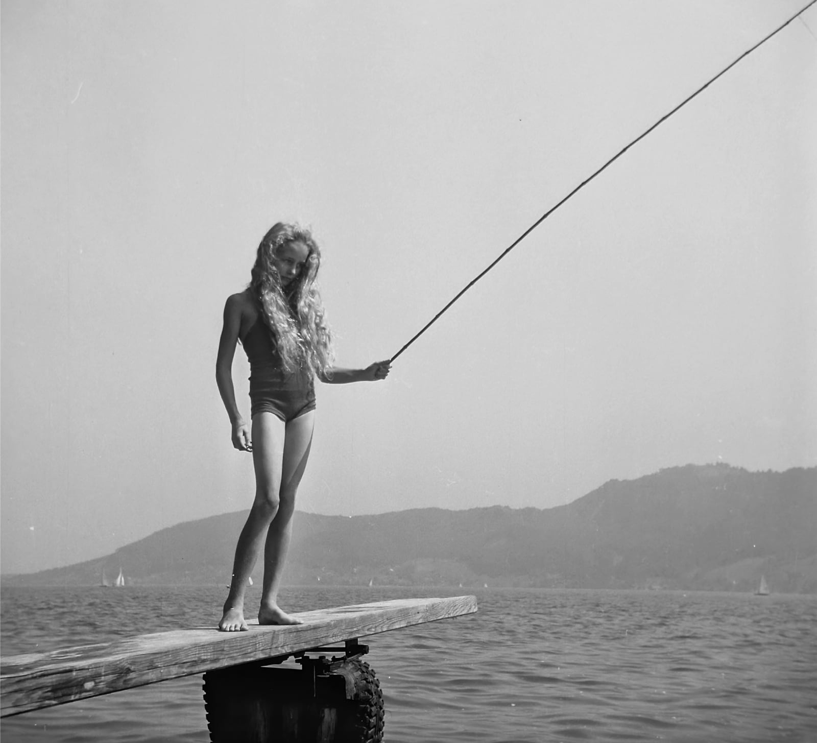 Marianne Sayn-Wittgenstein-Sayn, Yvonne Sayn-Wittgenstein, Attersee, Austria, August 22nd, 1953