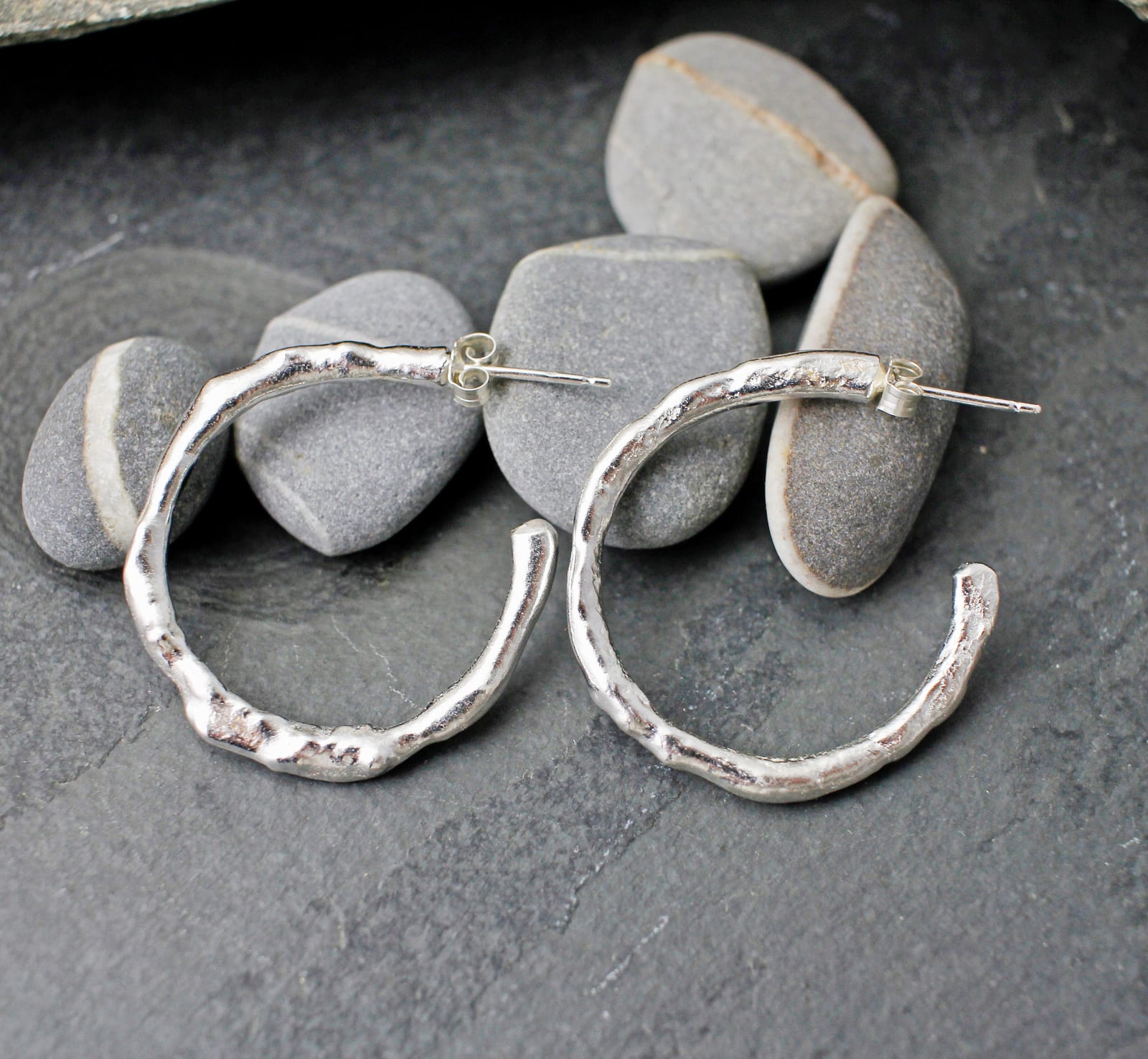 Marsha Drew, Small Molten Hoop Studs