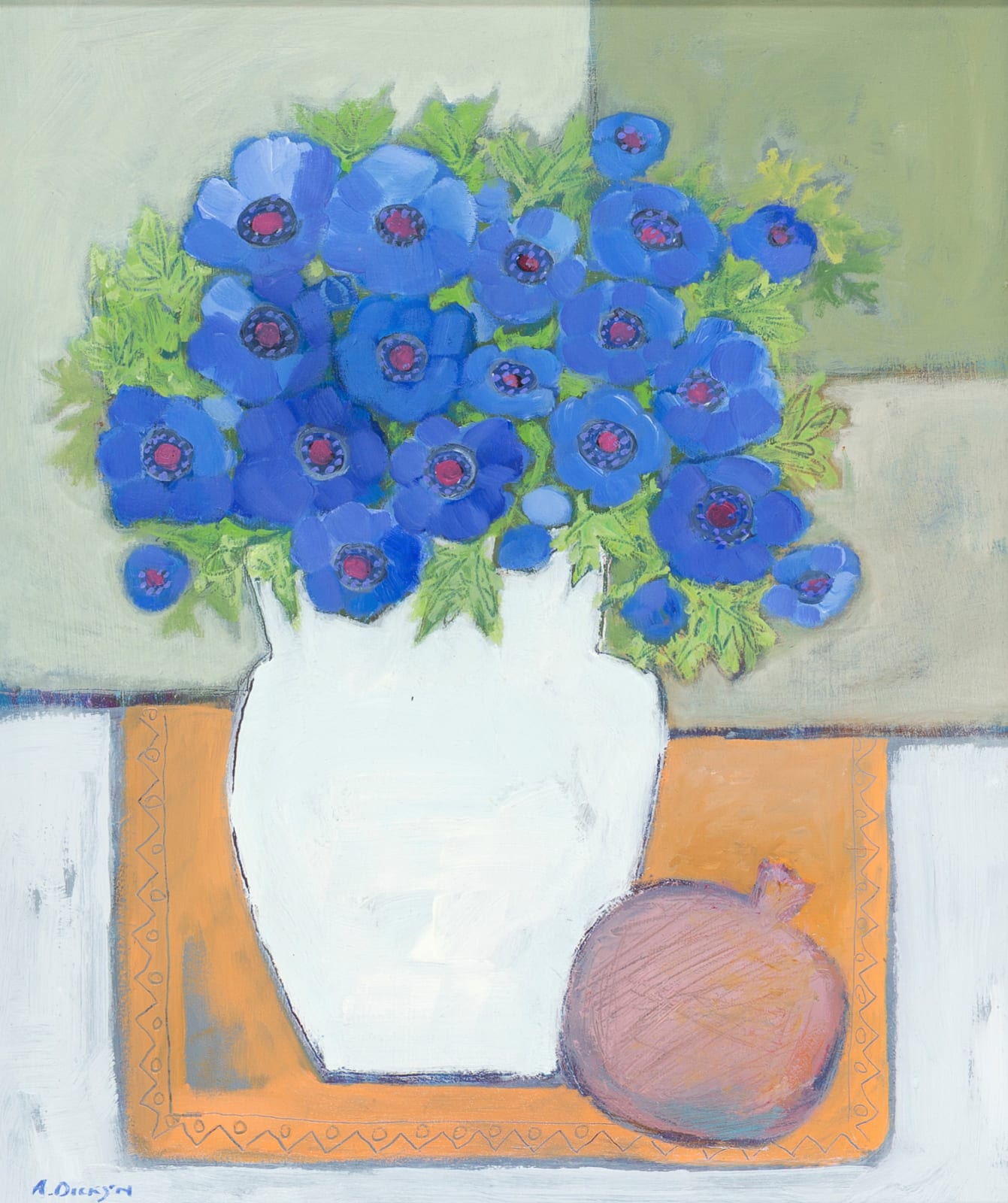 Alison Dickson, Spring Table and a Pomegranate