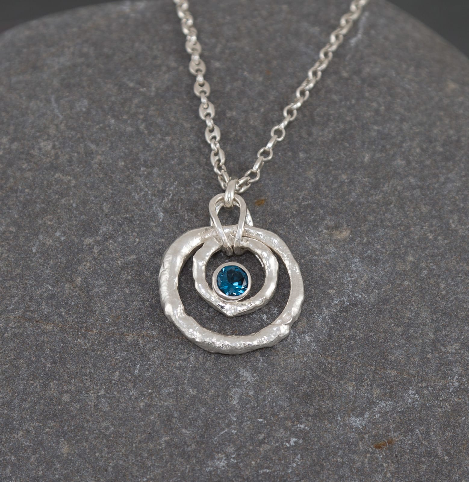 Marsha Drew, Rockpool Ripple Pendant with London Blue Topaz