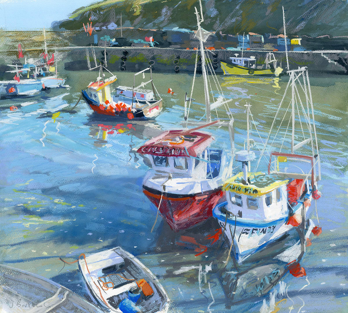 James Bartholomew, Boats in Mevagissey Harbour