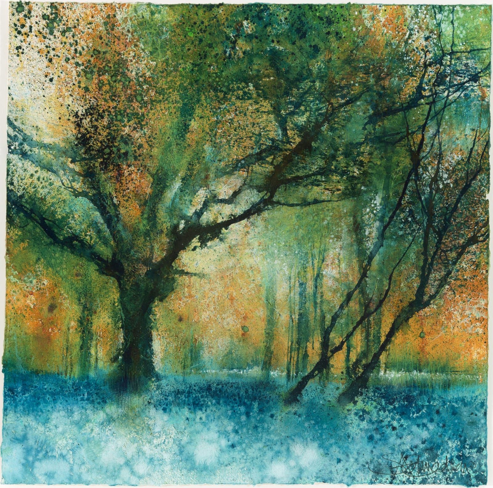 Stewart Edmondson, Golden Oak in the Bluebell Wood