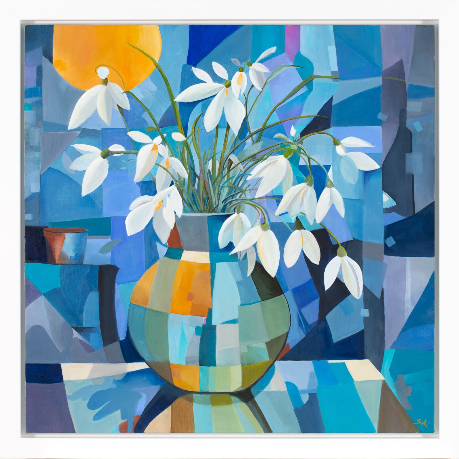 Suki Wapshott, A Windowsill, Snowdrops and a View