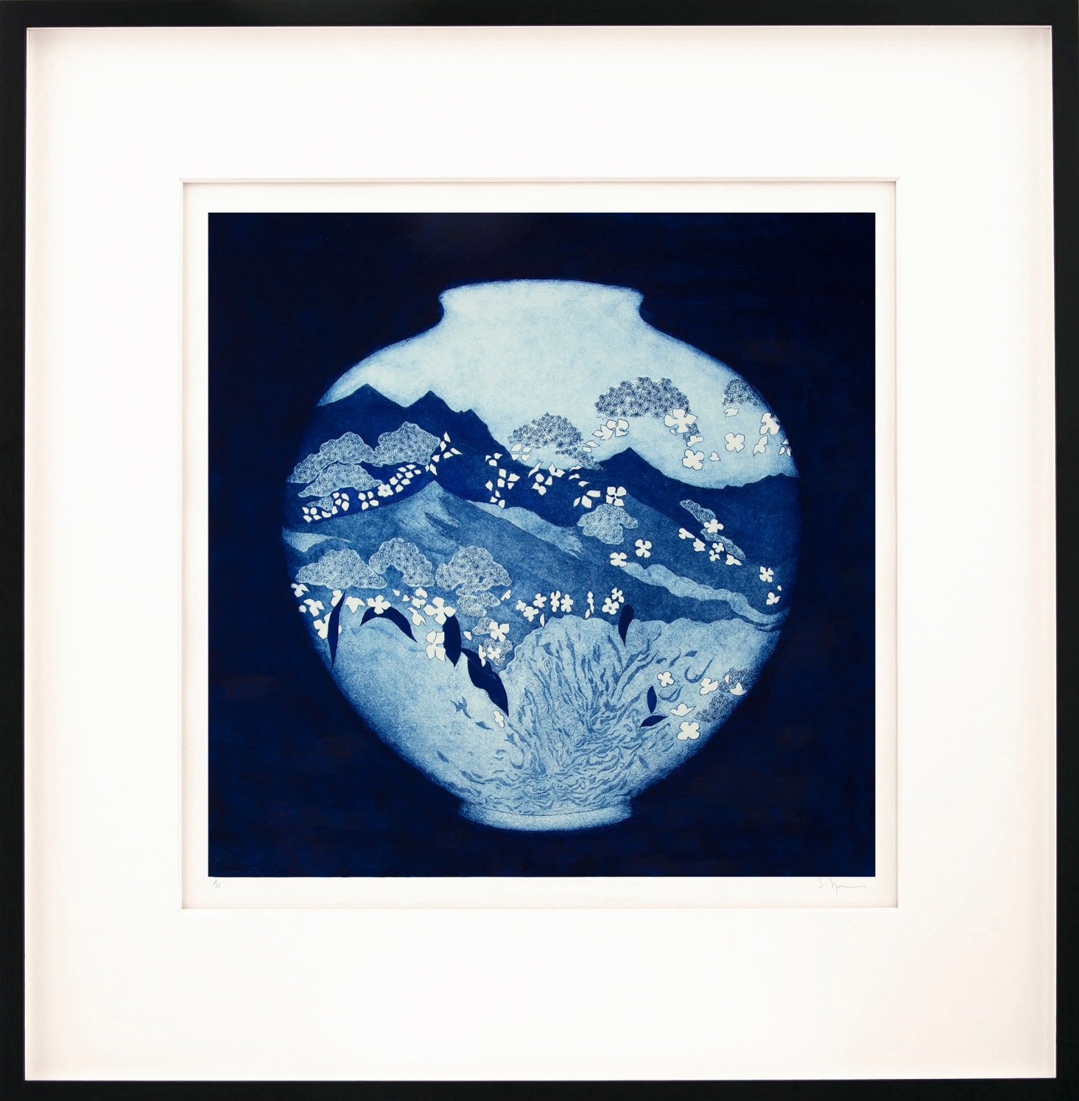 Sally Spens, The Flowers Follow Snow on the Silk Road, Blue