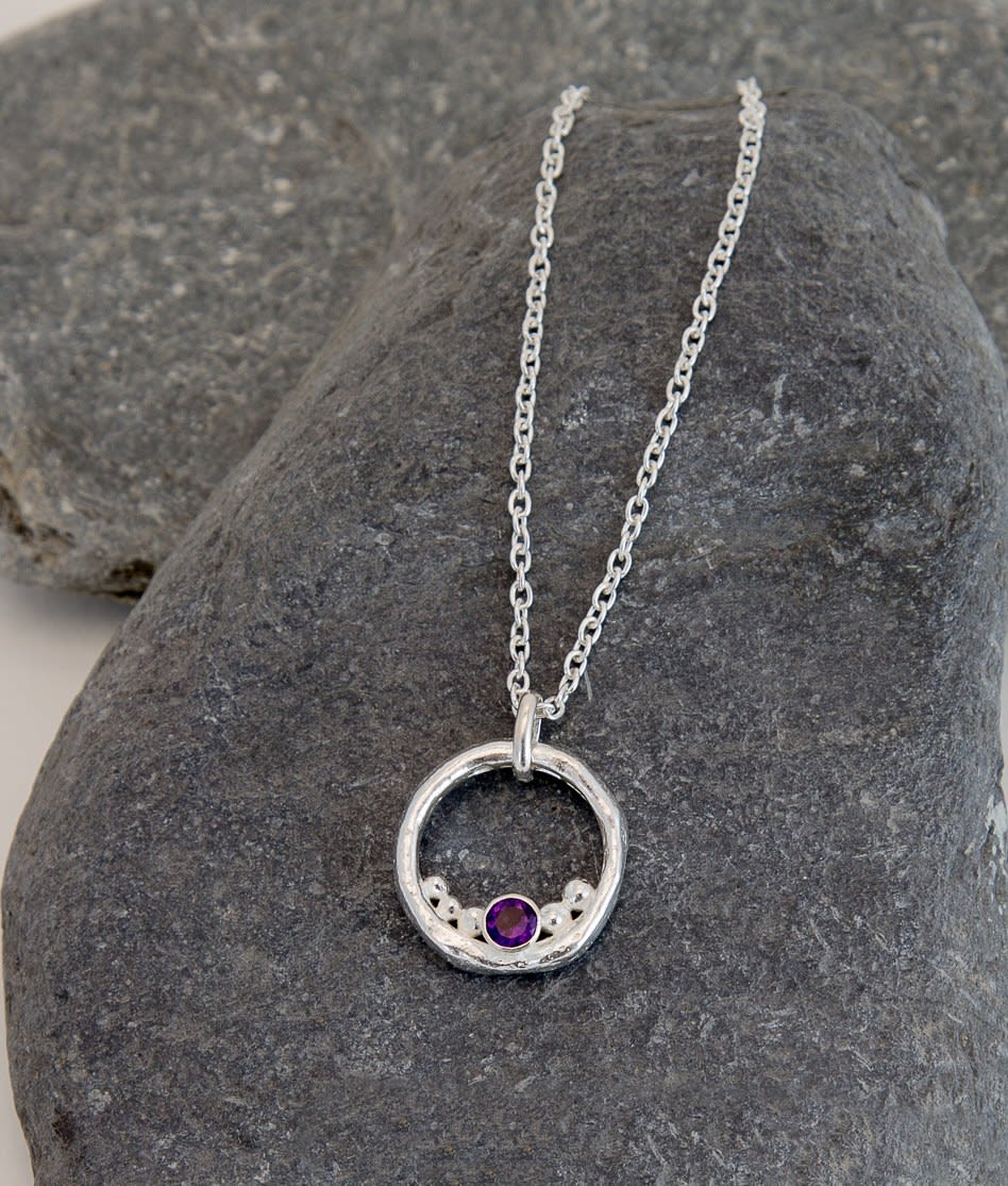 Marsha Drew, Rockpool Bubble Pendant with Ameythst