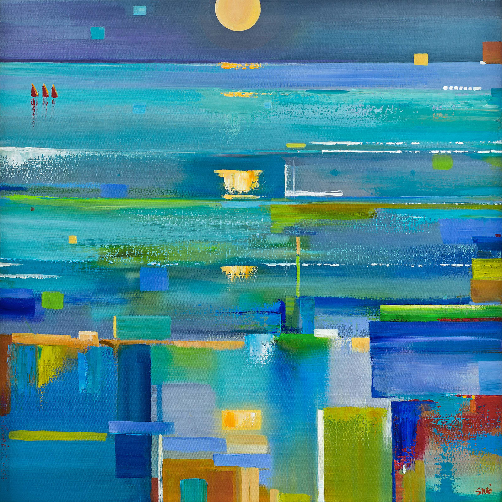 Suki Wapshott - Prints, Red Sails